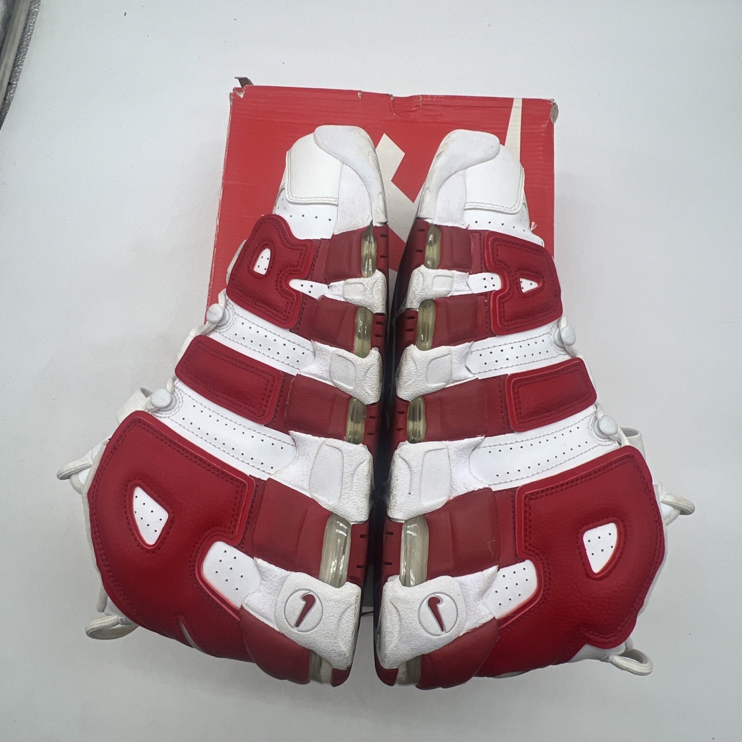 Size 10.5 - Nike Air More Uptempo White Red (414962-100)