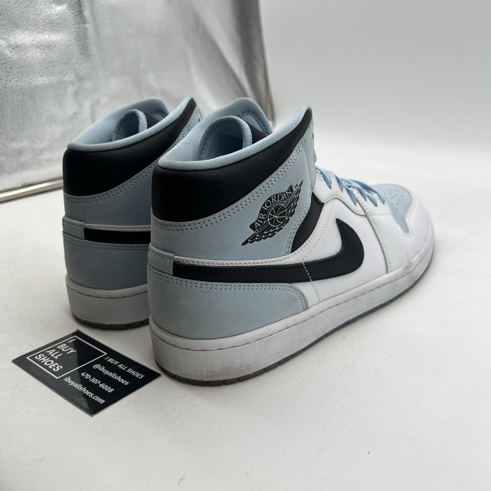 Size 12 - Air Jordan 1 Mid SE White Ice Blue (DV1308-104)