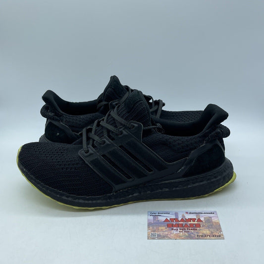 Size 11.5 - adidas Ivy Park x UltraBoost Black Hi-Res Yellow Suede (GX0200)