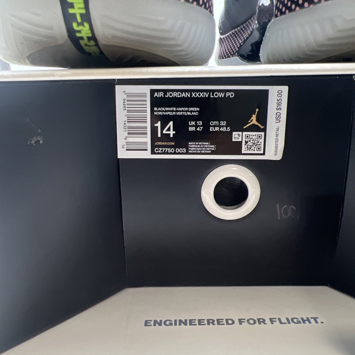 Size 14 - Air Jordan 34 Low Vapor Green (CZ7750-003)