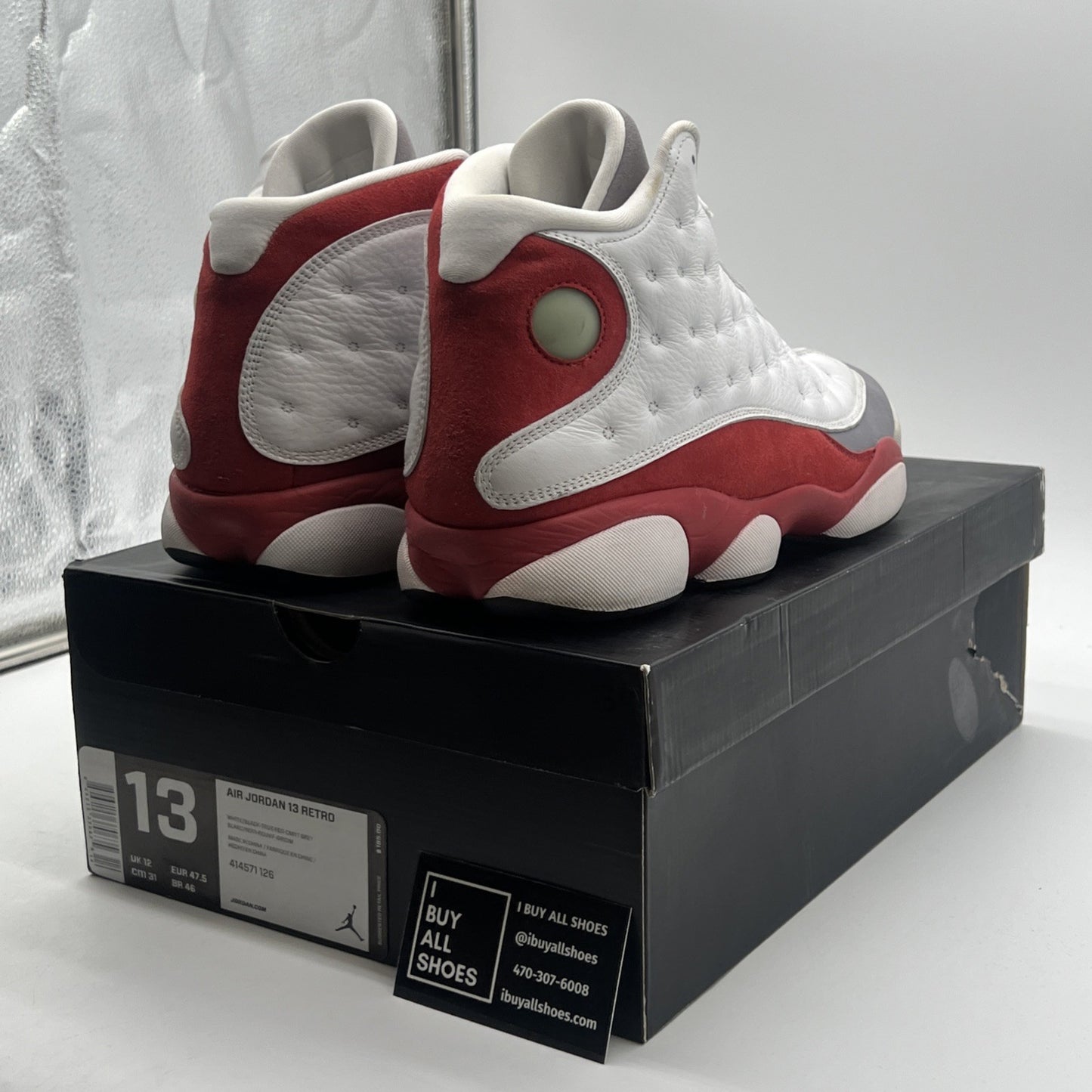 Size 13 - Air Jordan 13 Retro 2014 Grey Toe (414571-126)