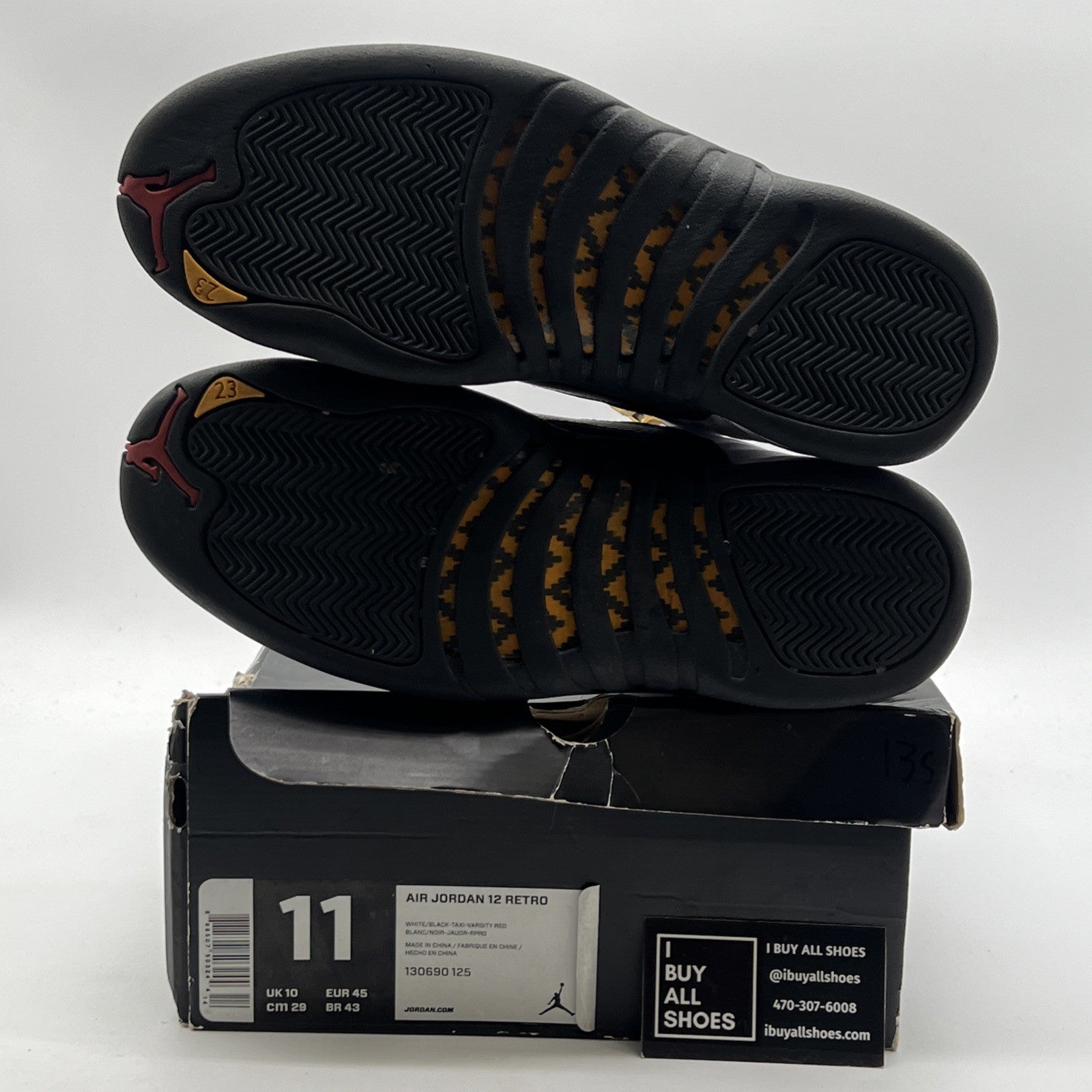 Size 11 - Air Jordan 12 Retro taxi release 2013 (130690-125)
