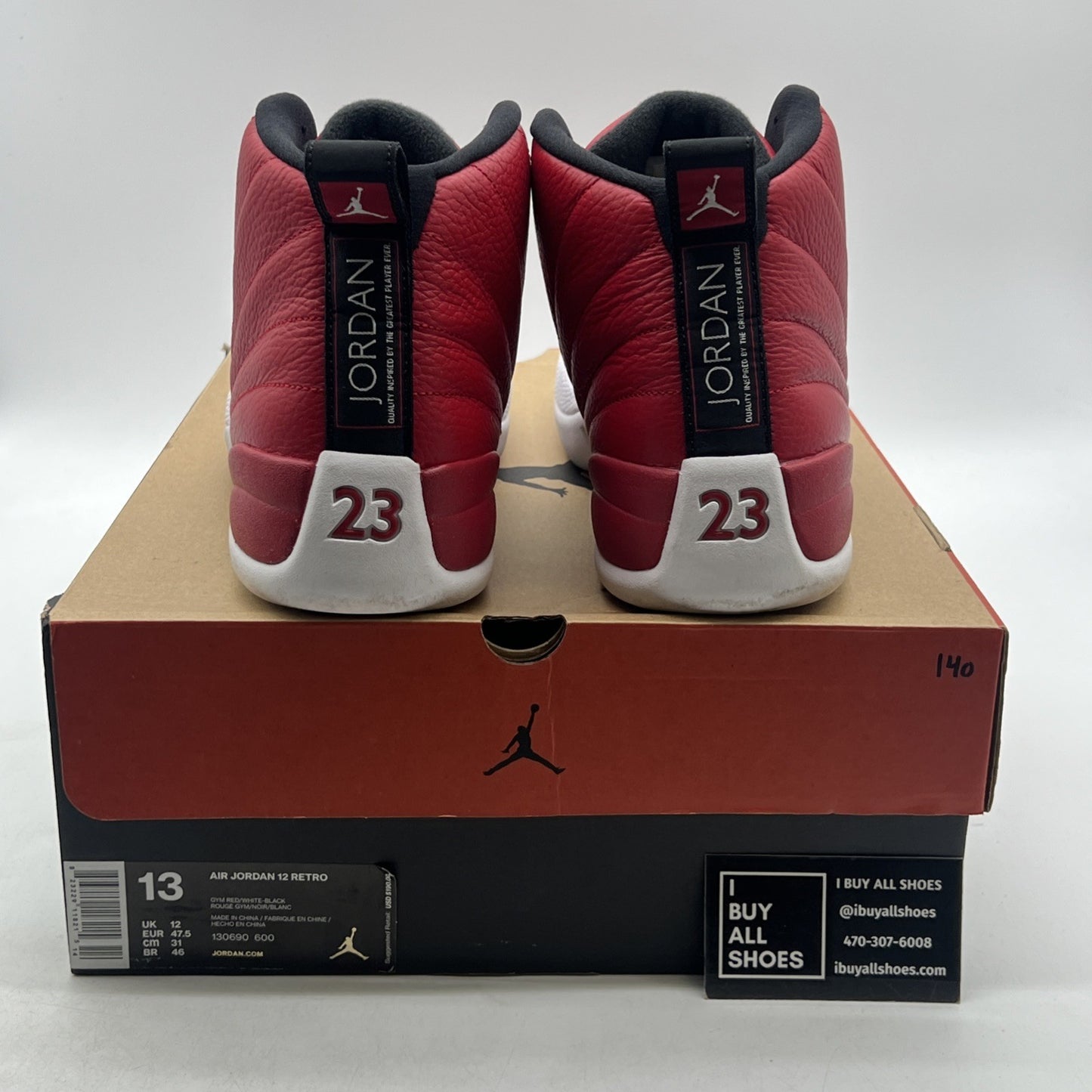 Size 13 - Air Jordan 12 Retro Gym Red (130690-600)
