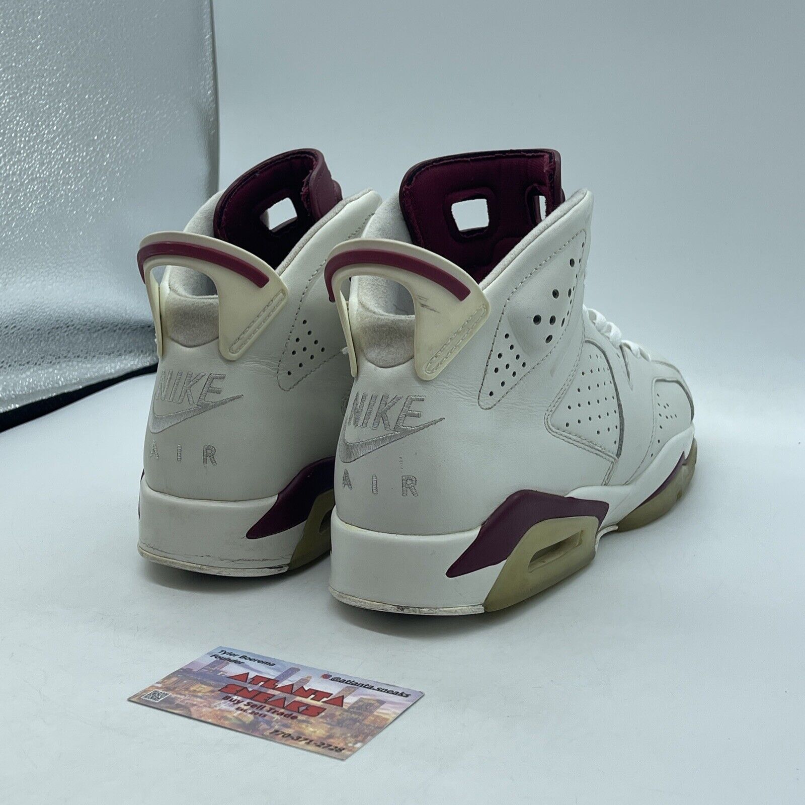 Size 8 - Air Jordan 6 Retro 2015 Maroon White Leather (384664-116)