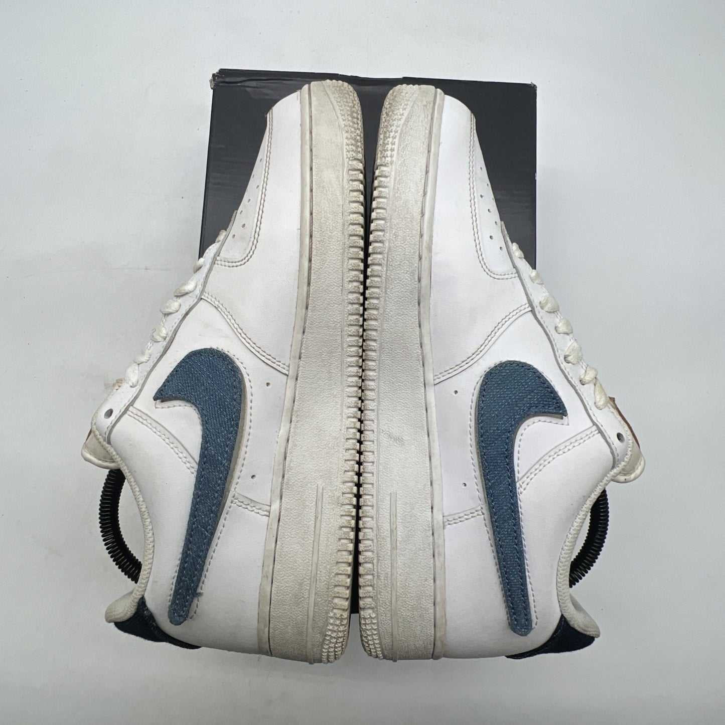 Size 8 - Nike Air Force 1 '07 LV8 Low Removable Swoosh - White Vachetta Tan