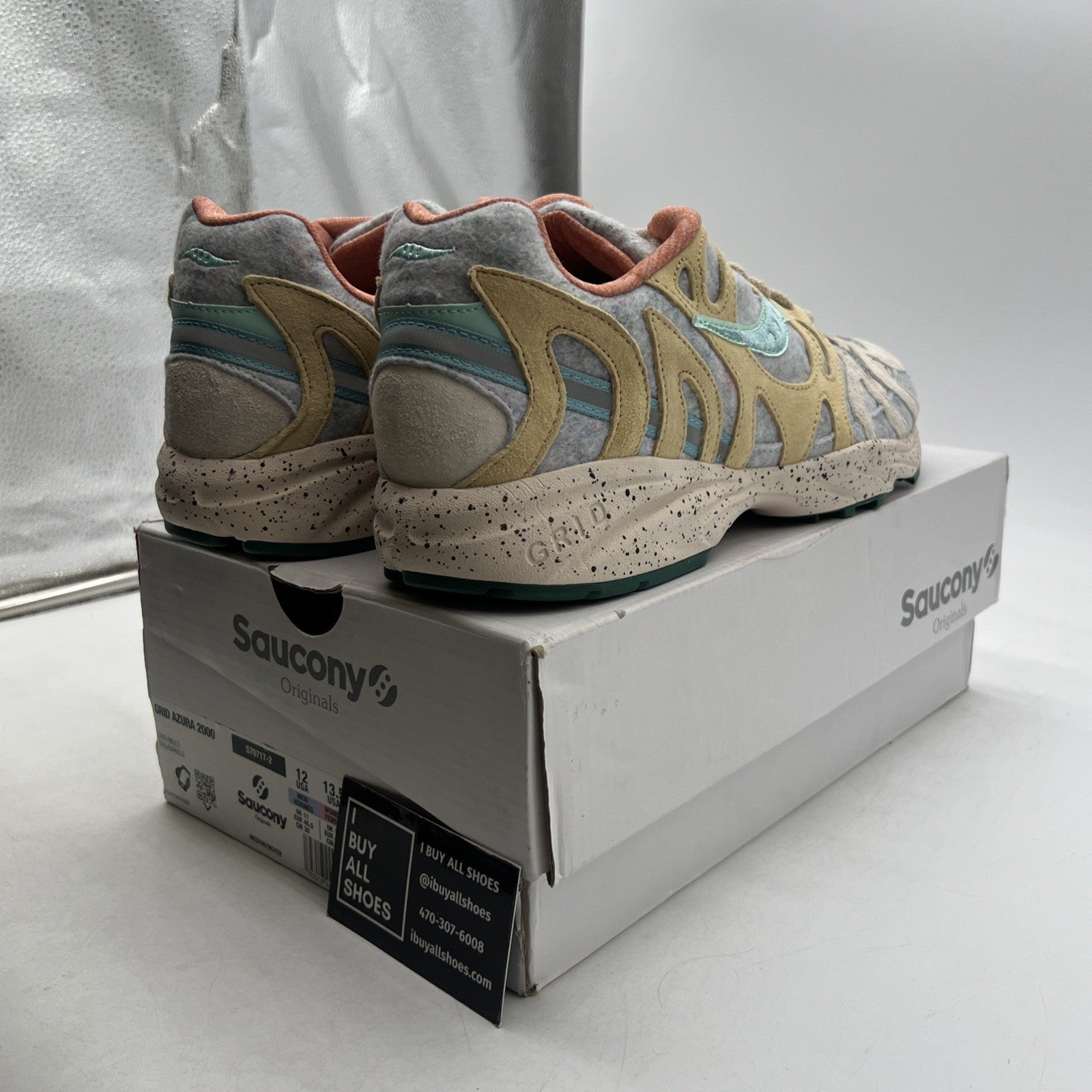 Size 12 - Saucony Grid Azura 2000 Felt 'Grey/Multi' (S70717-2)