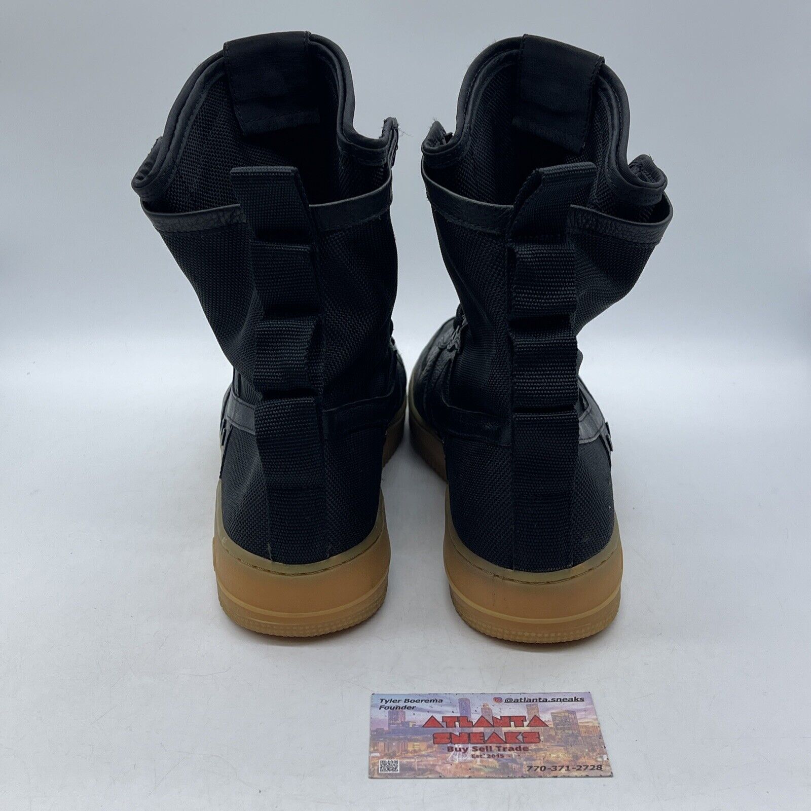 Size 11.5 - Nike SF Air Force 1 Gum Black Brown Leather Suede (859202-009)