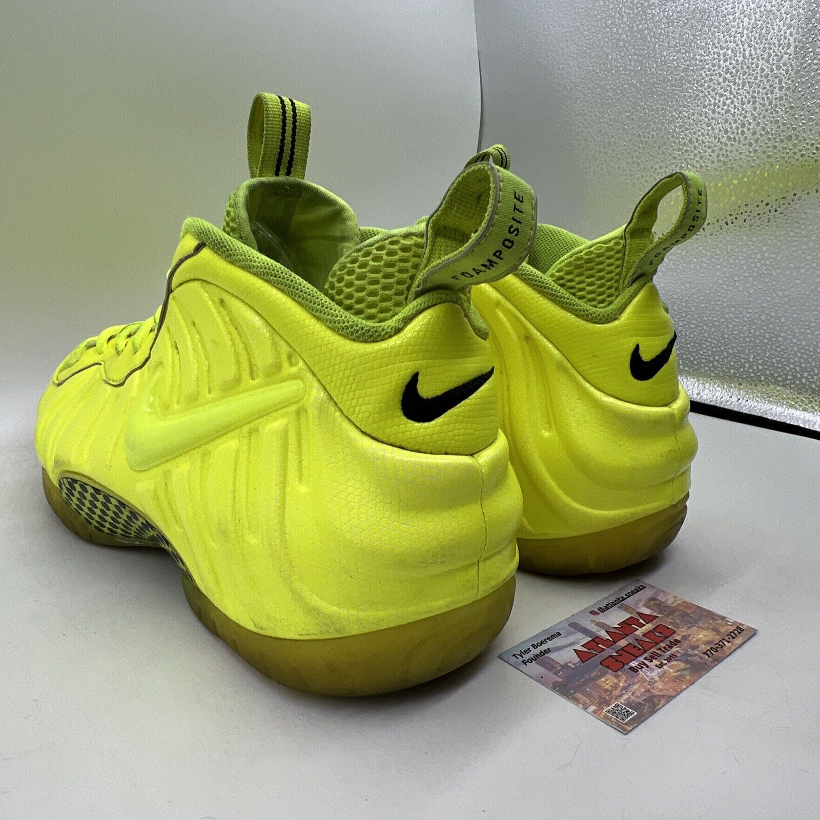 Size 13 - Nike Air Foamposite Pro Volt 2014 Black (624041-700 14)