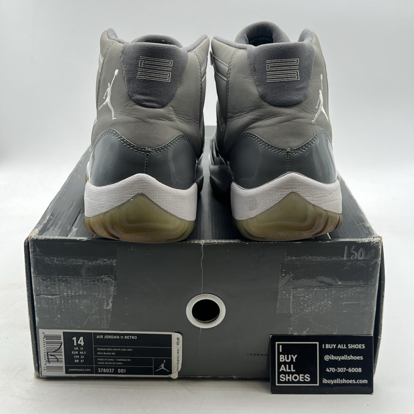 Size 14 - Air Jordan 11 Retro 2010 Cool Grey (378037-001)