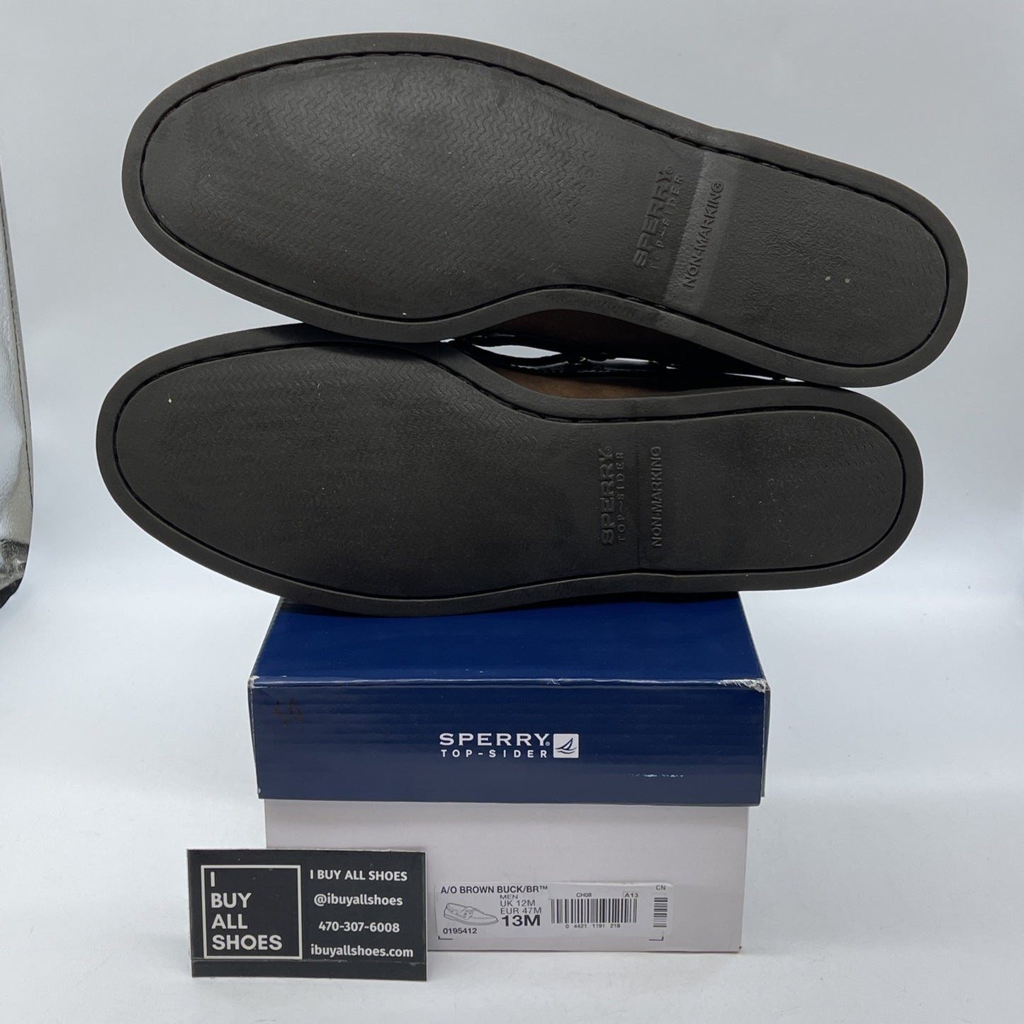 Size 13 - Sperry A/O 2-EYE LEATHER Brown Suede (0195412)