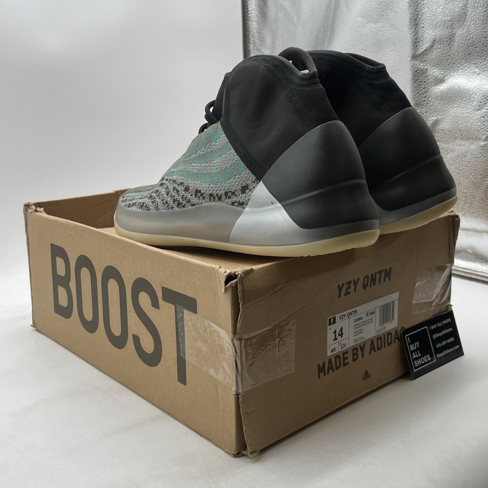 Size 14 - adidas Yeezy Quantum Teal Blue (G58864)