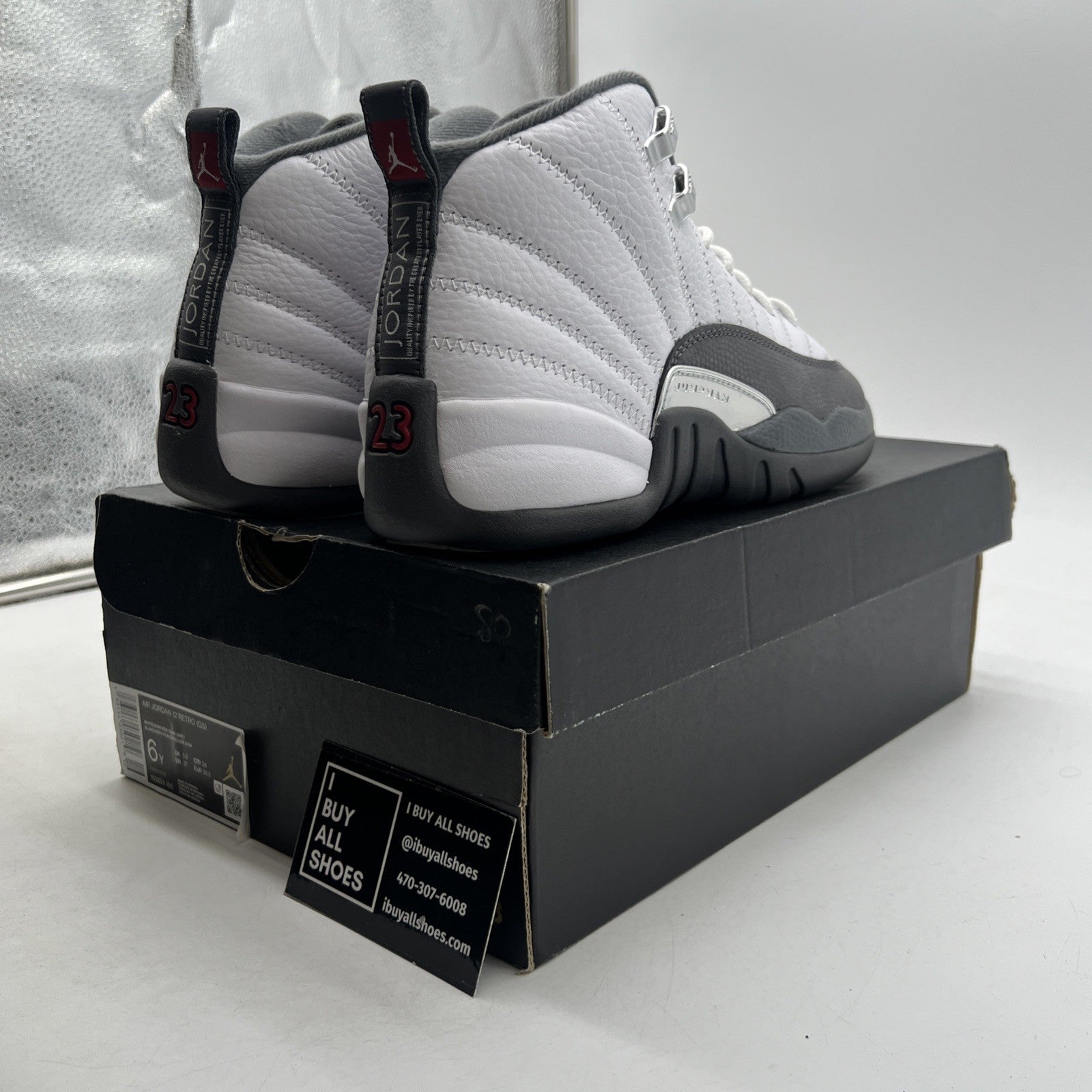 Size 6Y - Air Jordan 12 Retro Dark Grey (153265-160)