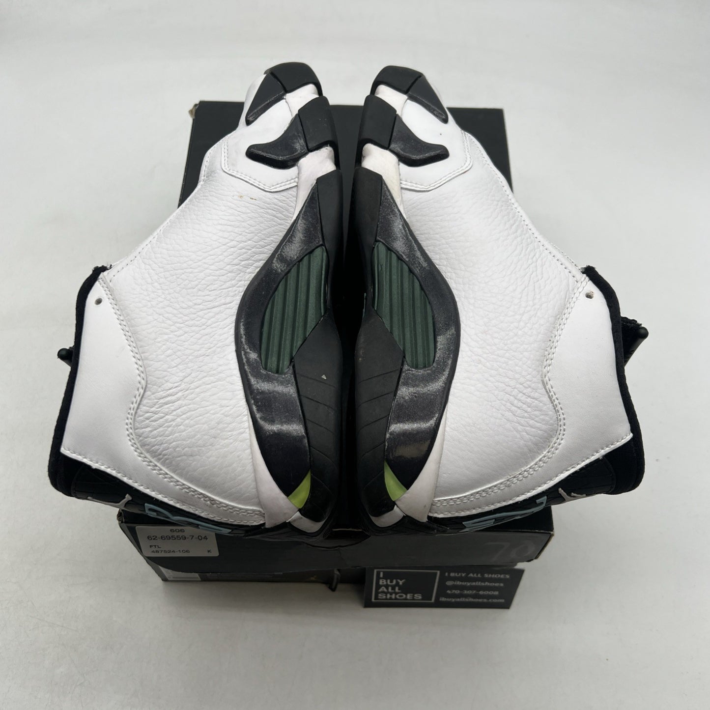 Size 6Y - Air Jordan 14 Oxidized Green White Black (487524-106)