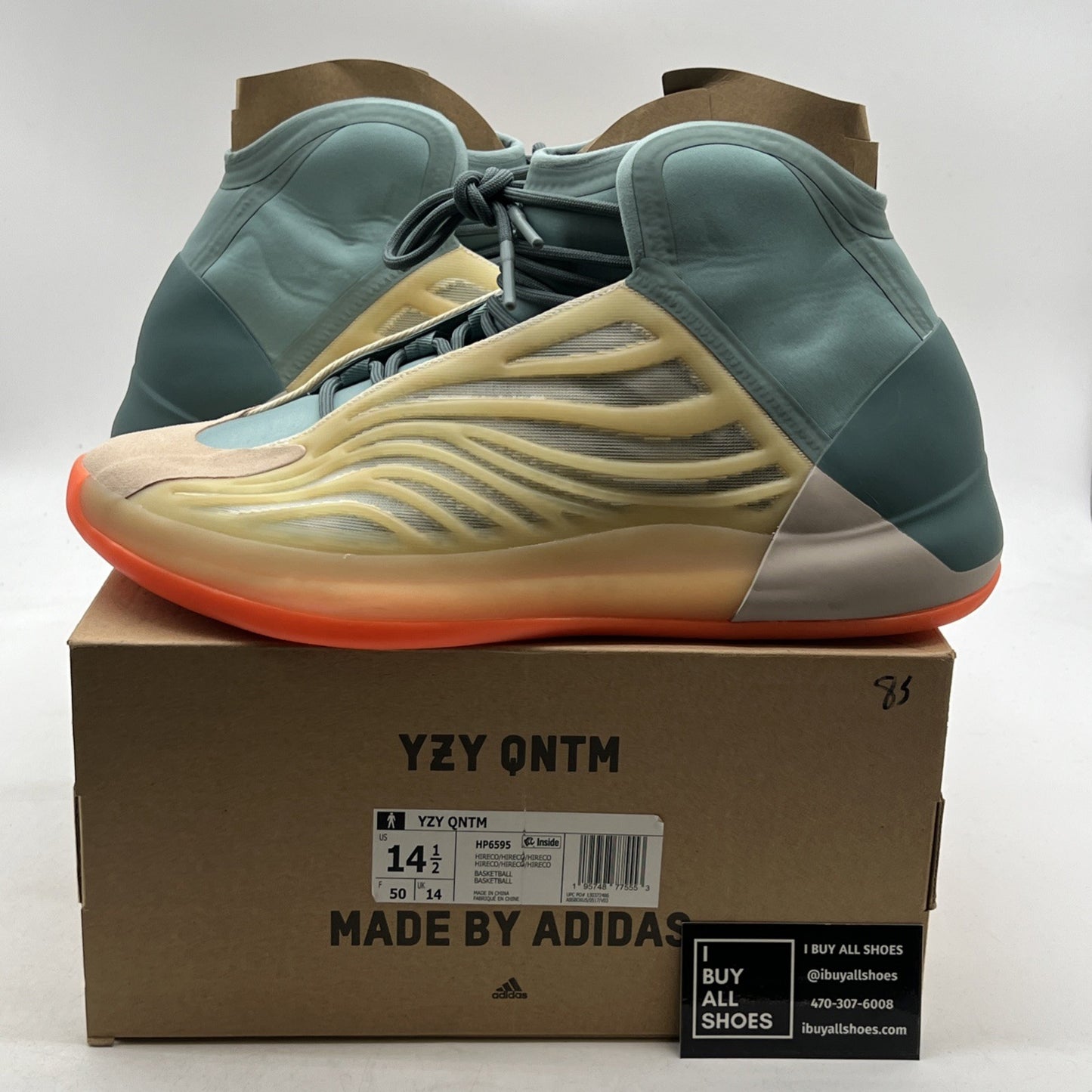 Size 14.5 - adidas Yeezy Quantum Hi-Res Coral (HP6595)