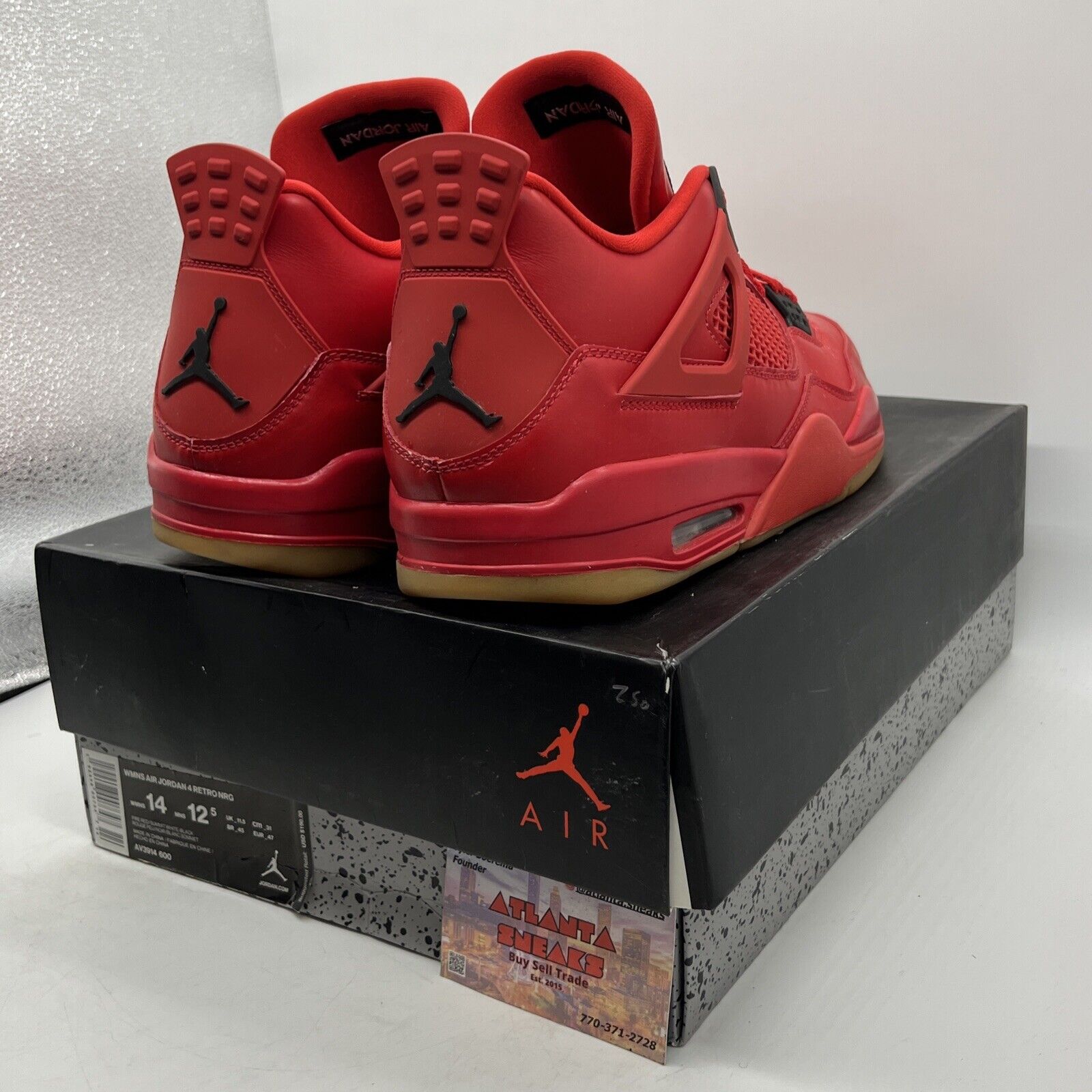 Size 14 - Air Jordan 4 Retro NRG Singles Day W Red Leather Gum (AV3914-600)