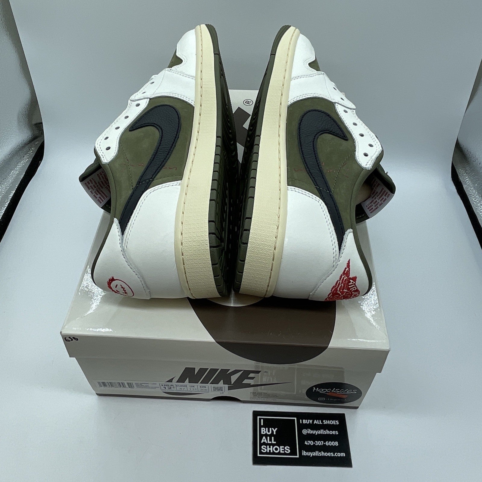 Size 12.5 - Travis Scott x Air Jordan 1 Retro OG SP Low Reverse Olive Suede