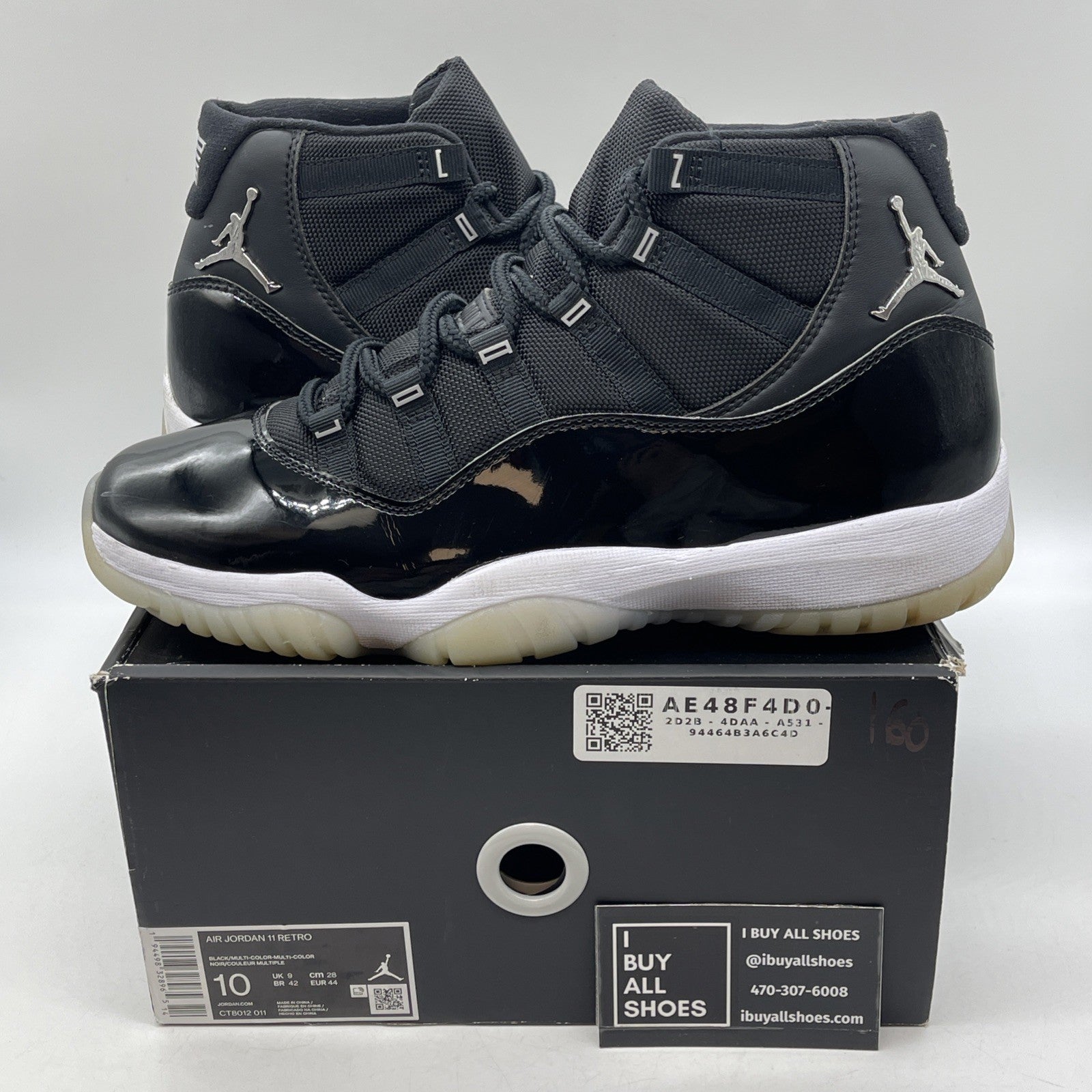 Size 10 - Jordan 11 Retro High Jubilee / 25th Anniversary Black (CT8012-011)