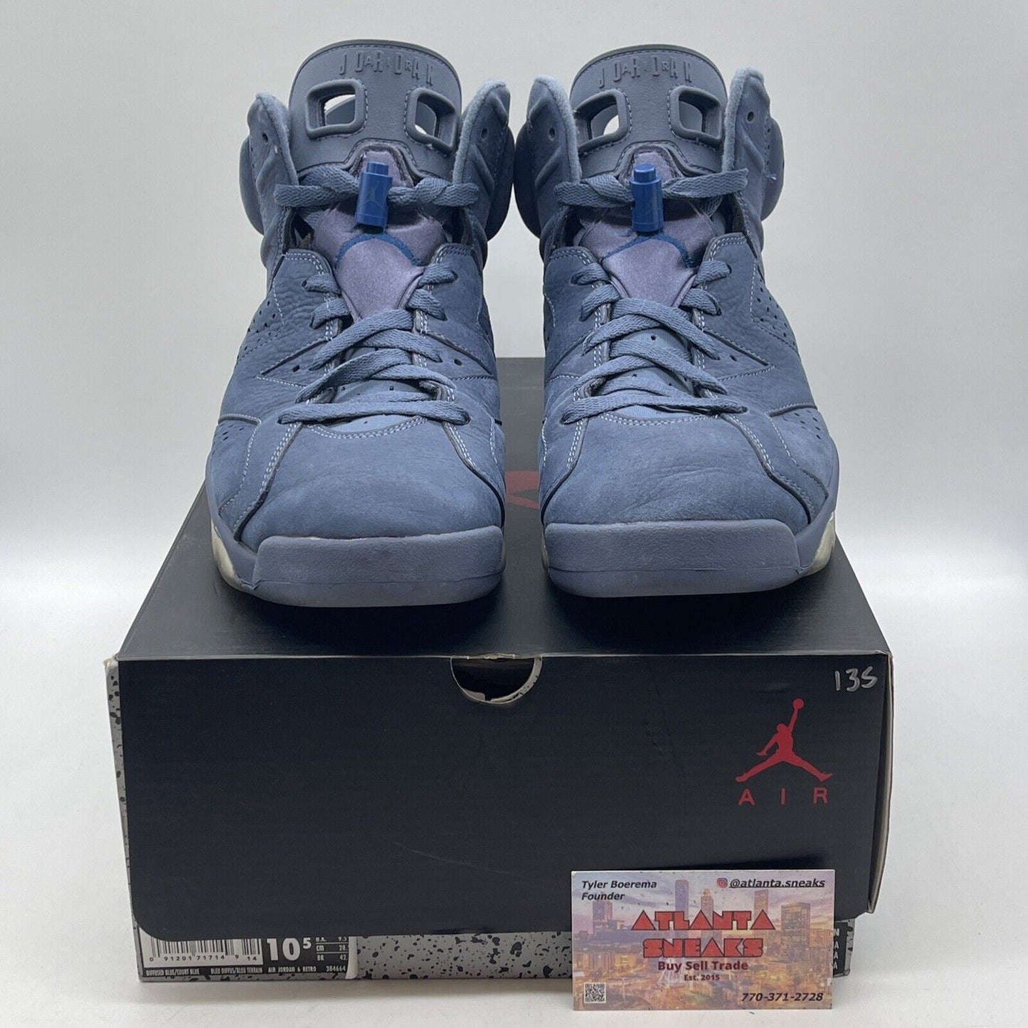 Size 10.5 - Air Jordan 6 Retro Diffused Blue Suede (384664-400)