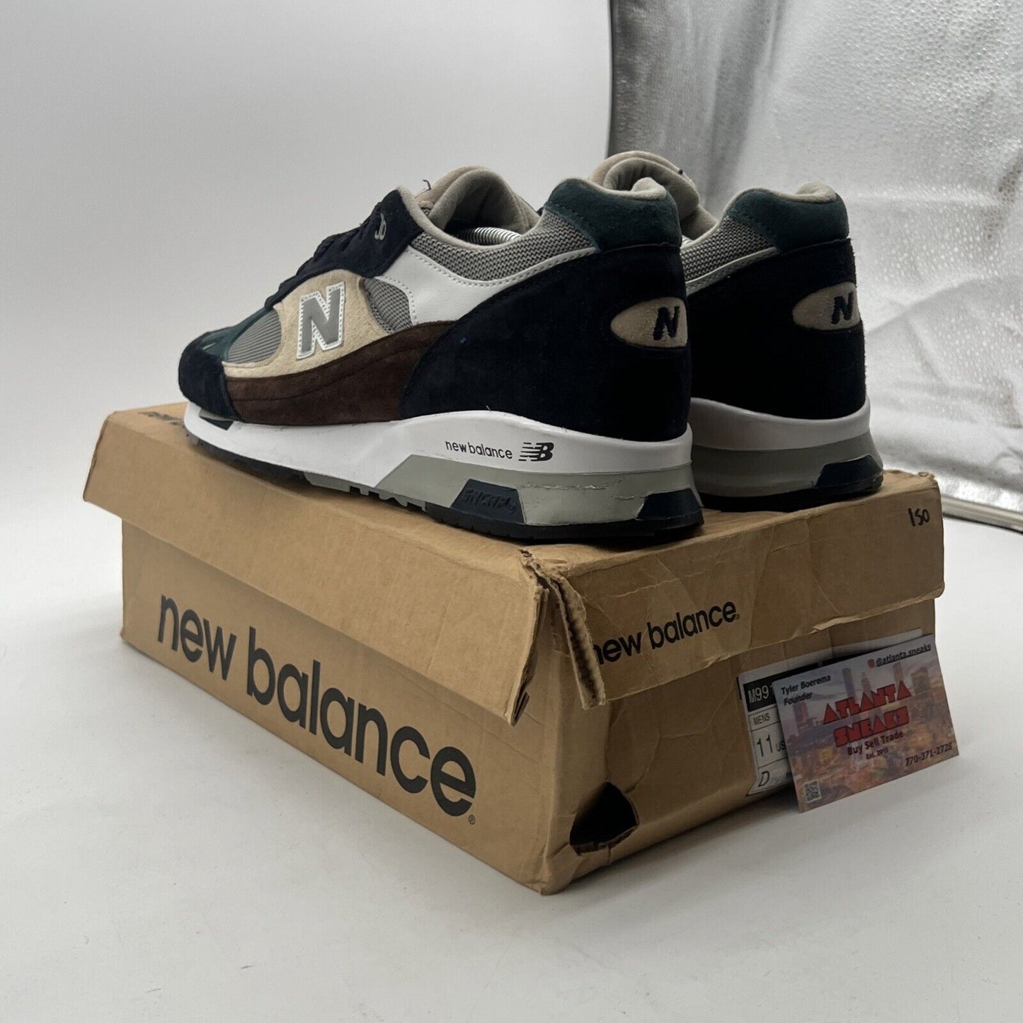 Size 11 - New Balance 991.5 Made in England Beige/Brown/Navy (M9915SP)