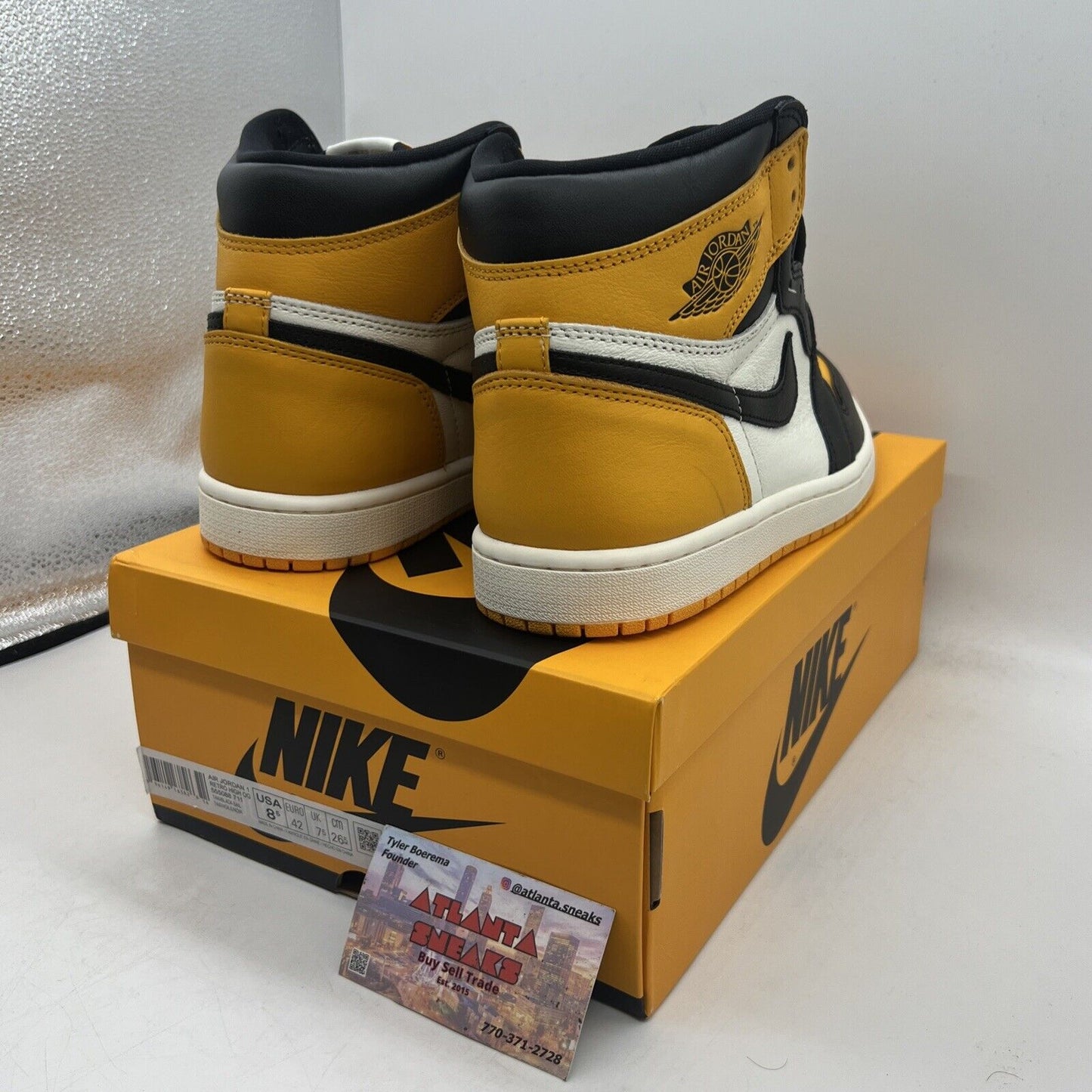 Size 8.5 - Jordan 1 Retro OG High Yellow Toe Brand New Og All