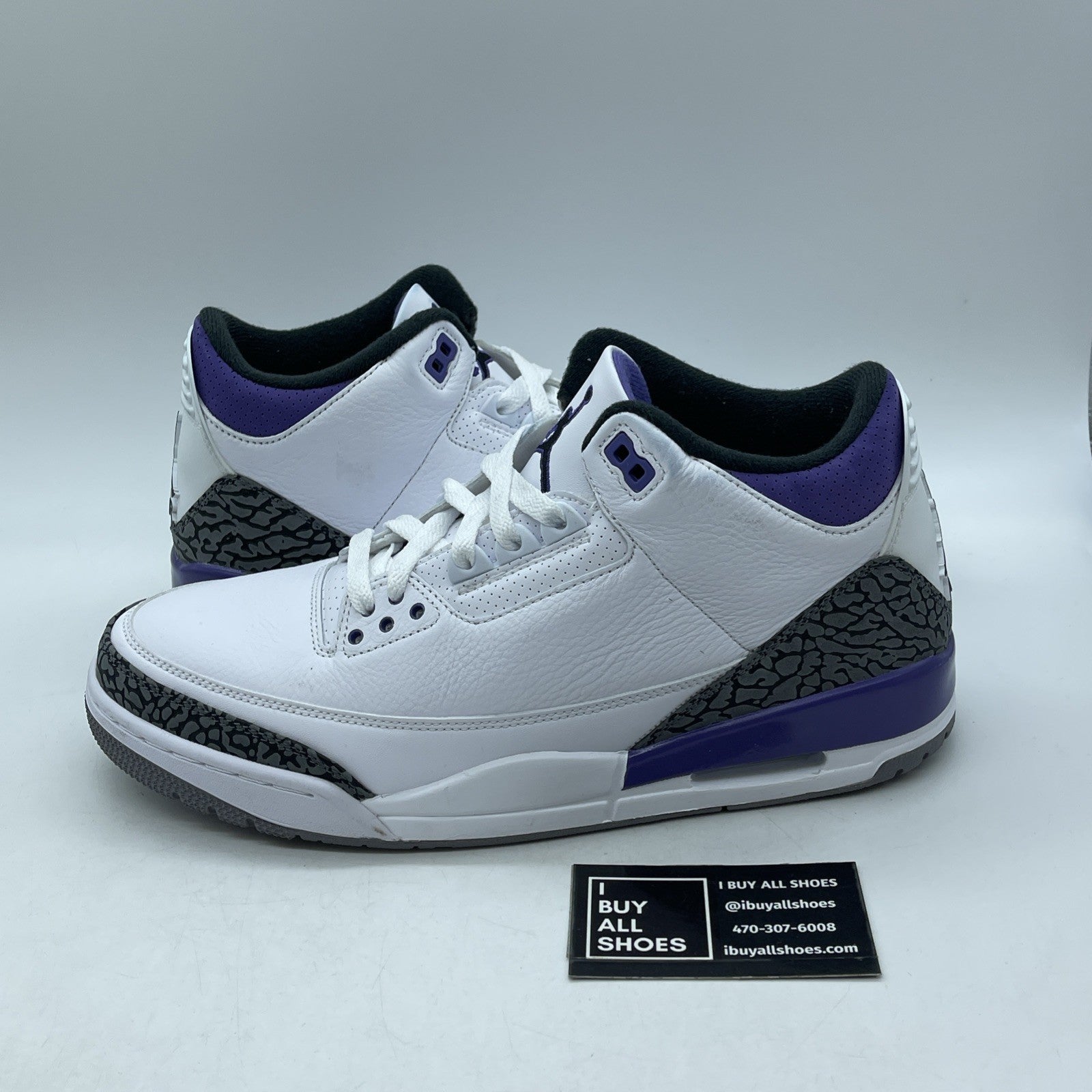 Size 11 - Jordan 3 Retro Mid Dark Iris Black Grey Leather Suede (CT8532-105)