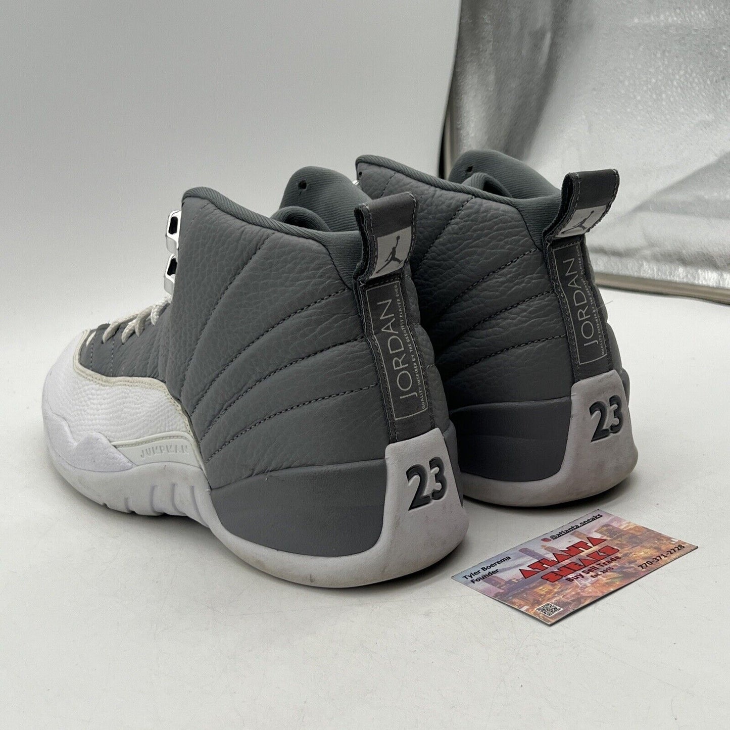 Size 10 - Jordan 12 Stealth 2022 White Grey Leather (CT8013-015)