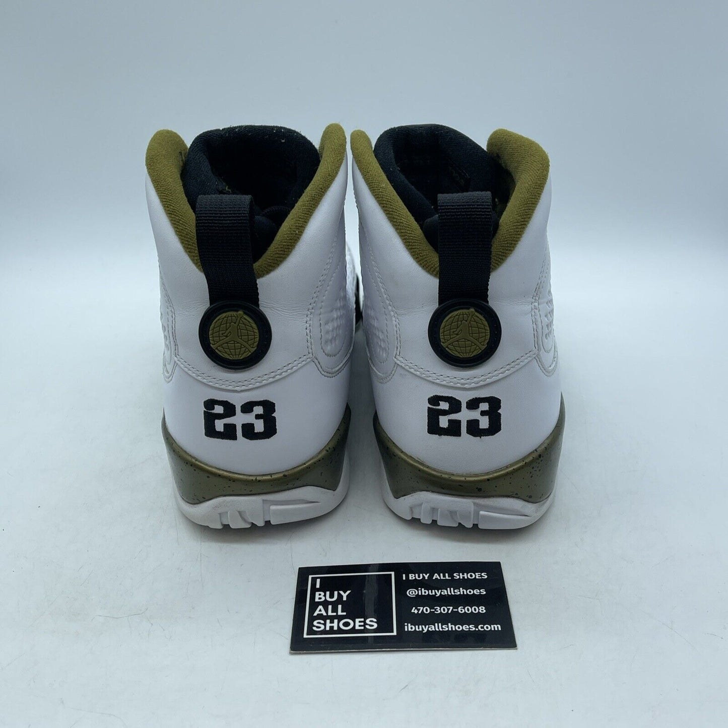 Size 10 - Air Jordan 9 Retro Statue Green Black White Leather (302370-109)
