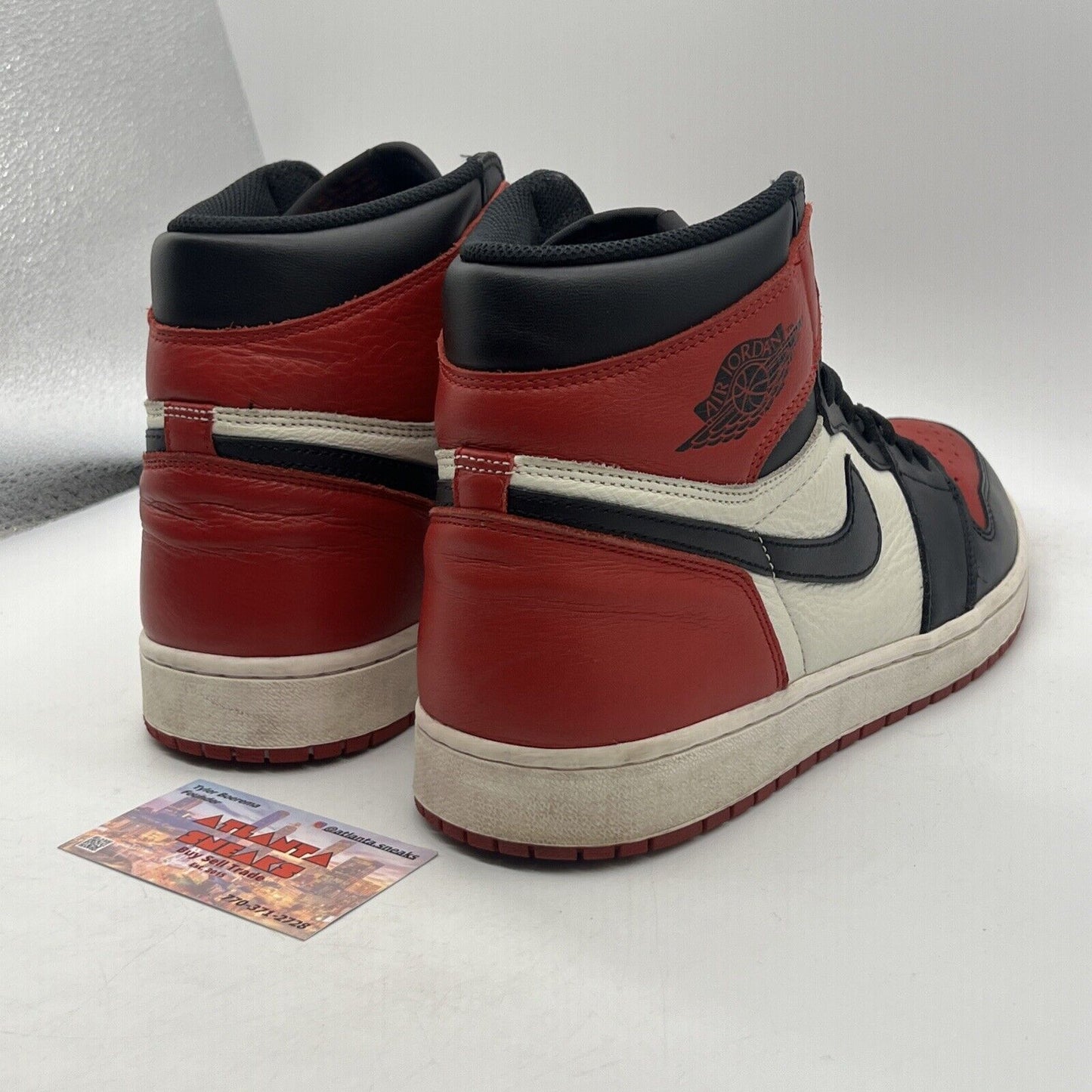 Size 12 - Jordan 1 Retro OG High Bred Toe Black White Red Leather (555088-610)