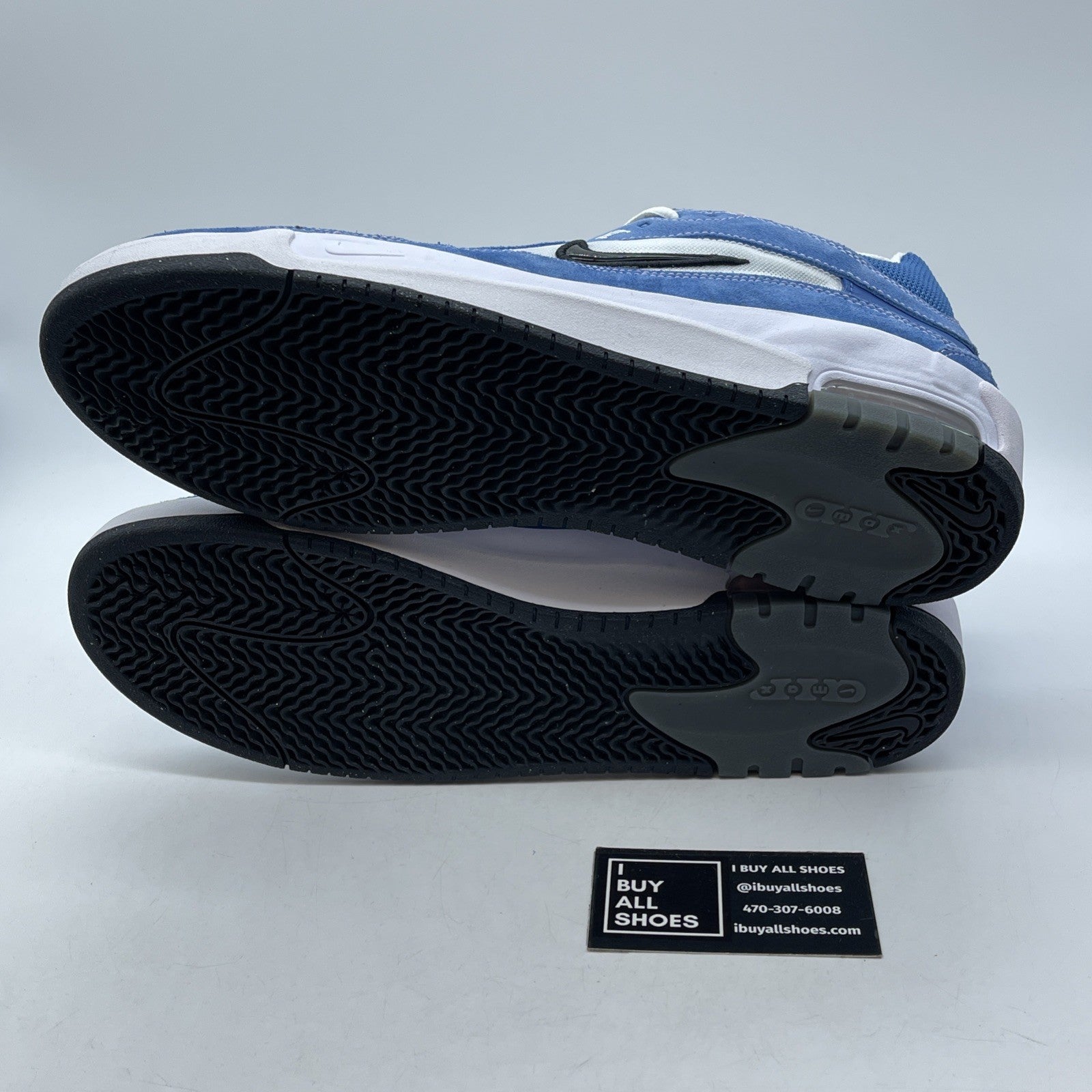 Size 12 - Nike Air Max Ishod Wair SB Star Blue Black Suede Leather (FB2393-400)