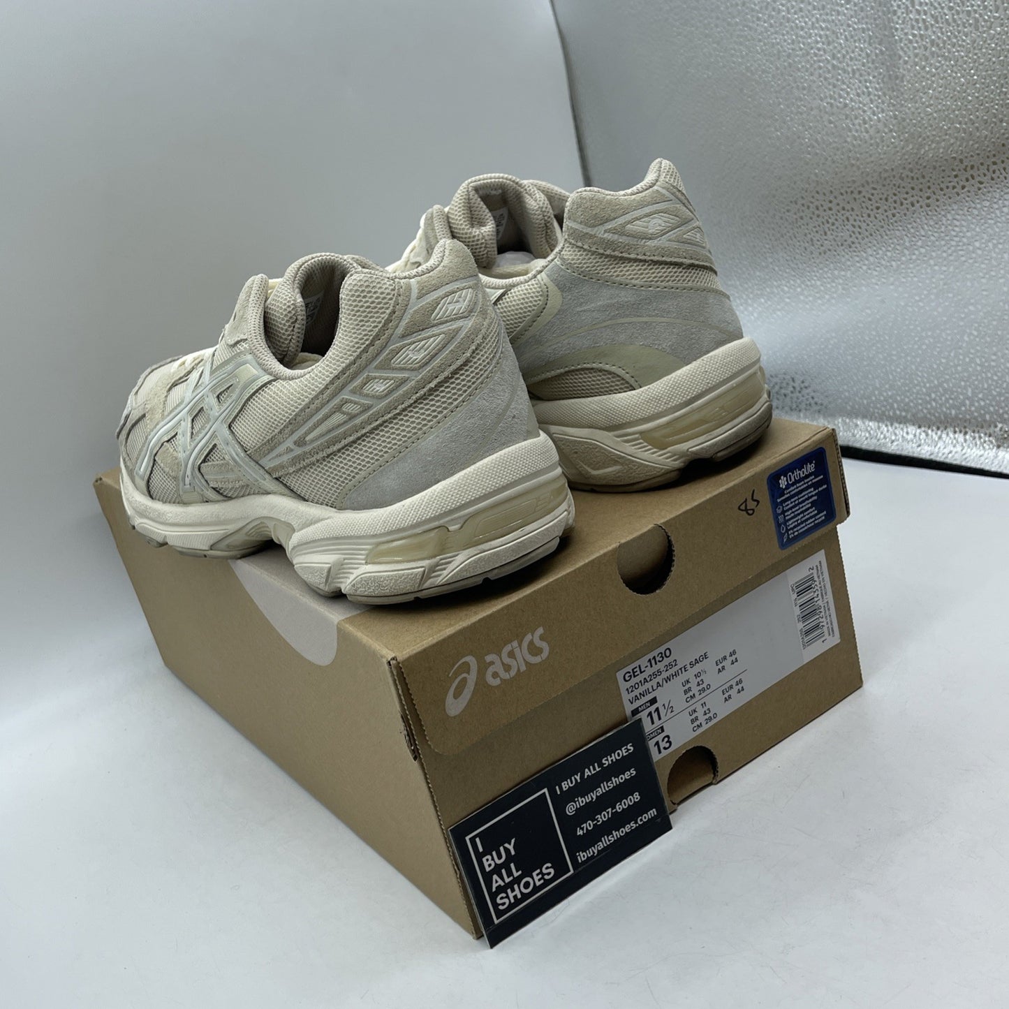 Size 11.5 - Asics Gel 1130 Vanilla White Sage (1201A255-252)