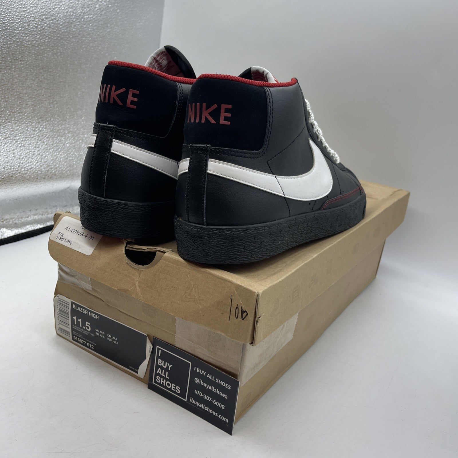 Size 11.5 - Nike Blazer High Black (315877-012)