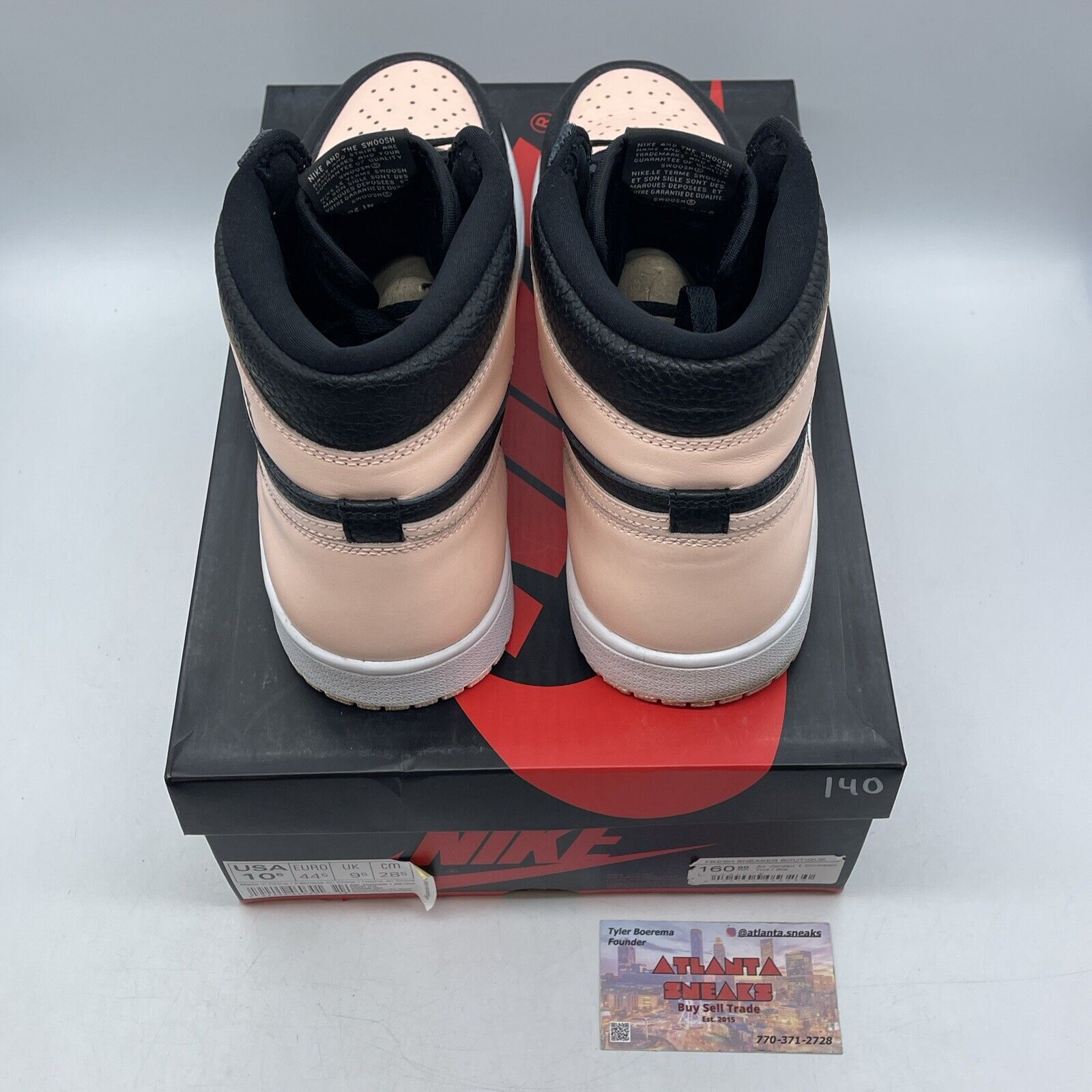 Size 10.5 - Air Jordan 1 Retro OG High Crimson Tint Pink Black (555088-081)