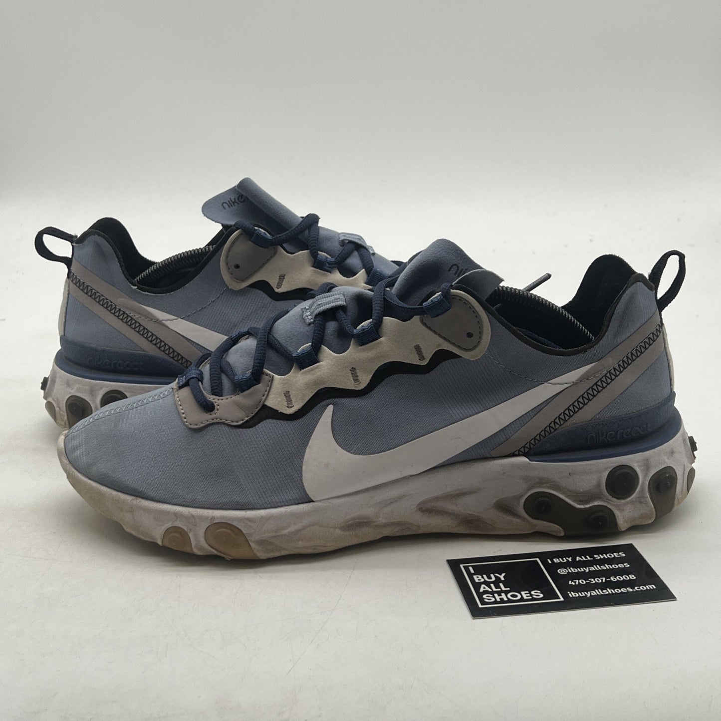 Size 12 - Nike React Element 55 Indigo Fog (BQ6166-402)