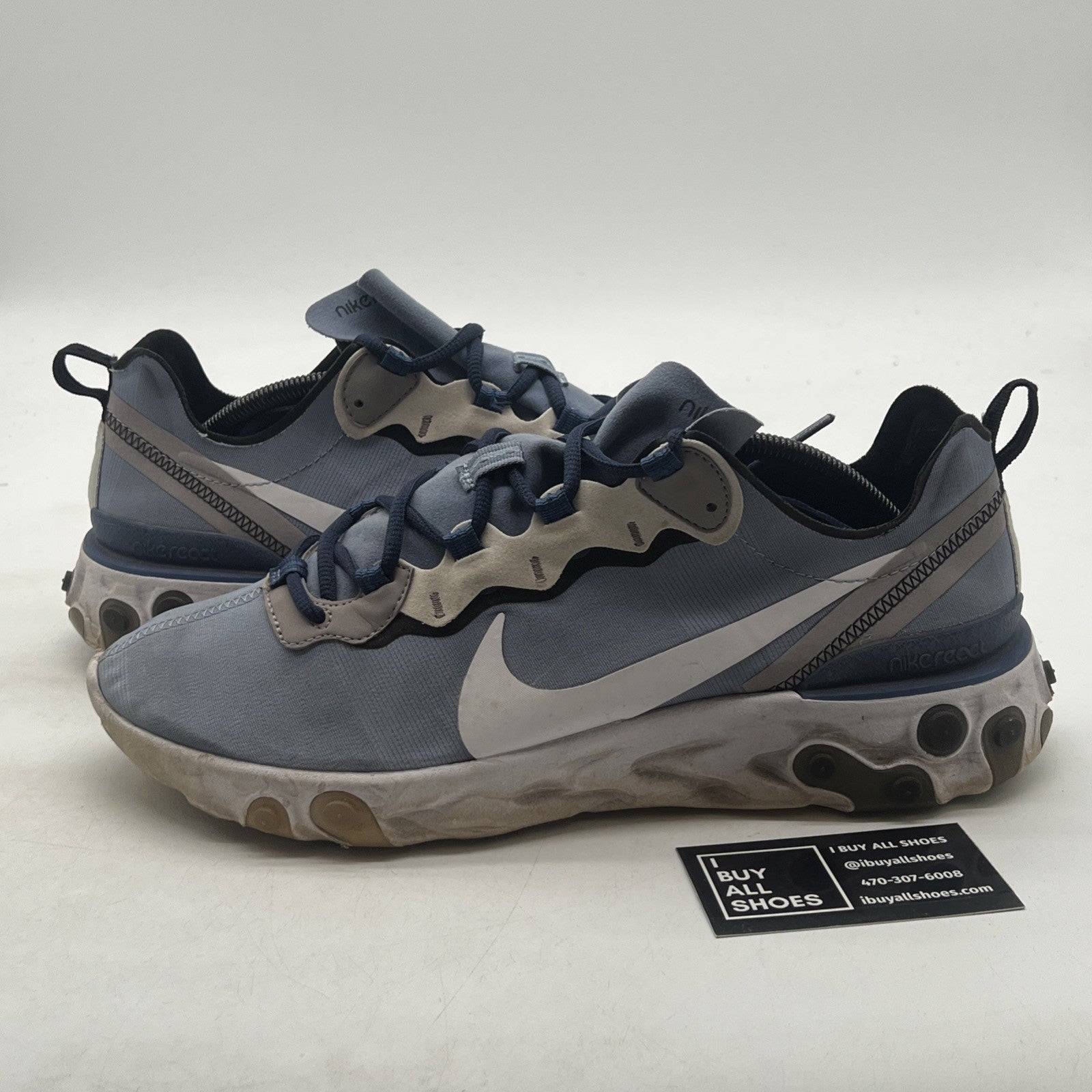 Size 12 - Nike React Element 55 Indigo Fog (BQ6166-402)