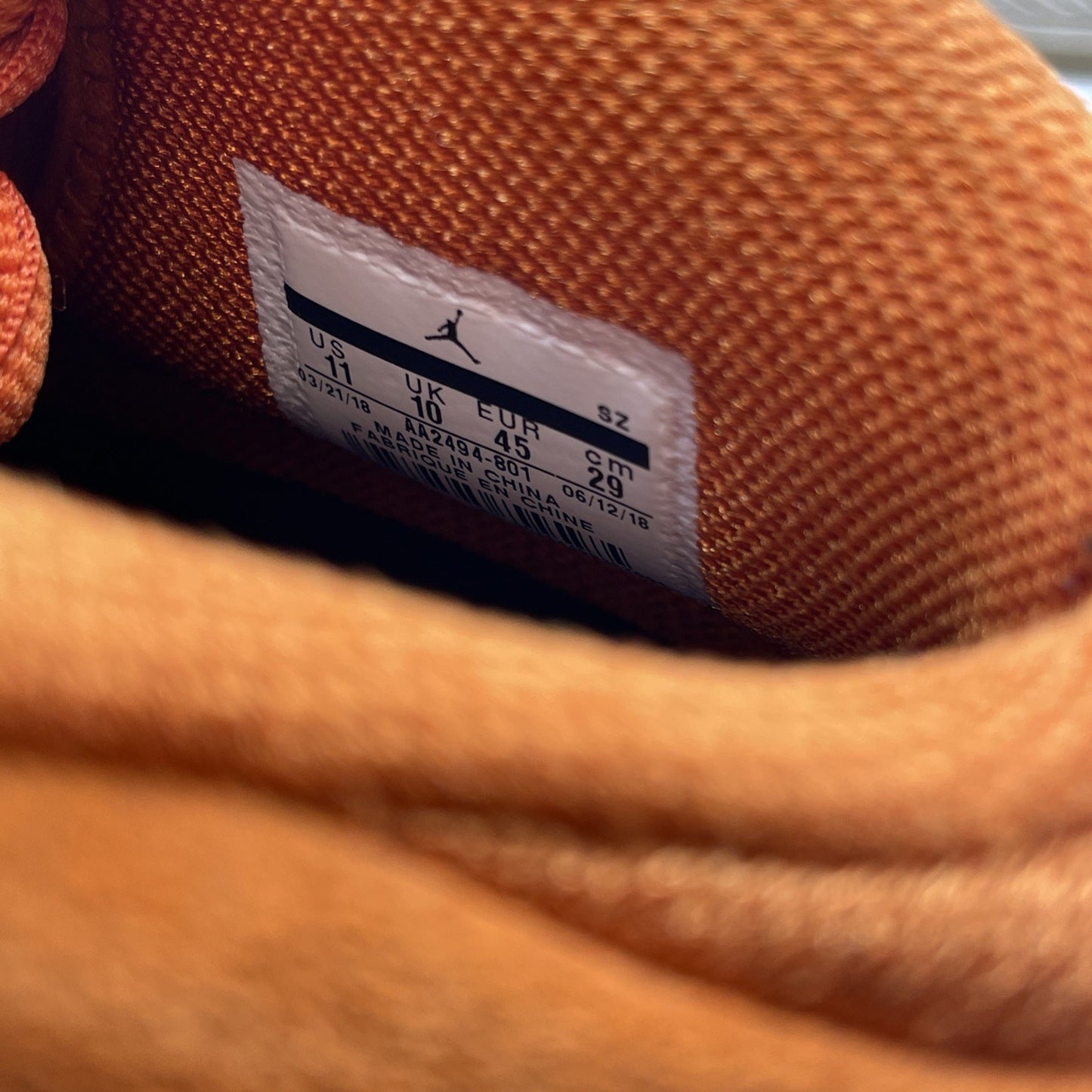 Size 11 - Air Jordan 18 Retro Orange Suede White (AA2494-801)