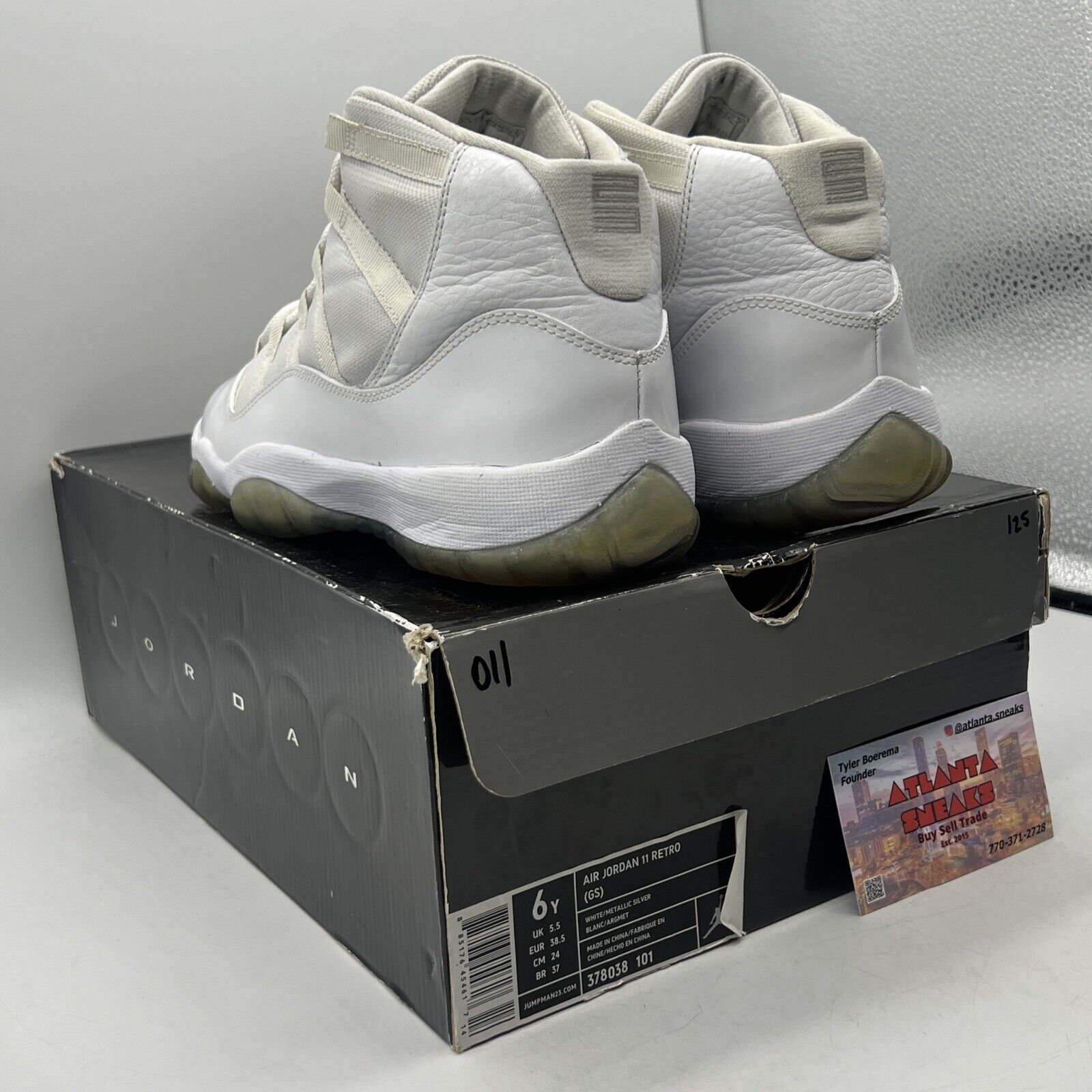 Size 6 - Air Jordan 11 Retro Silver Anniversary (378038-101)