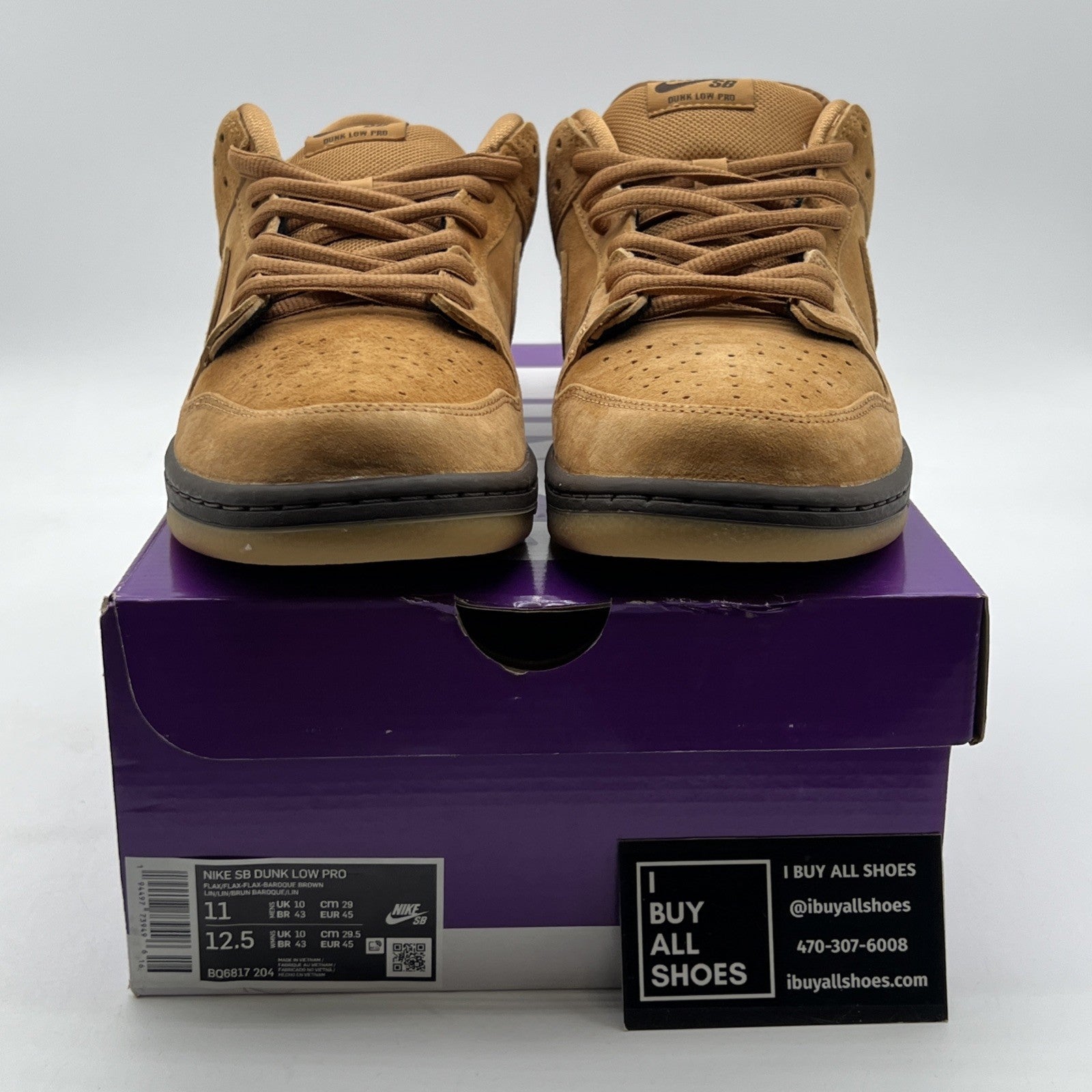 Size 11 - Nike Dunk Pro SB Low Wheat Mocha (BQ6817-204)