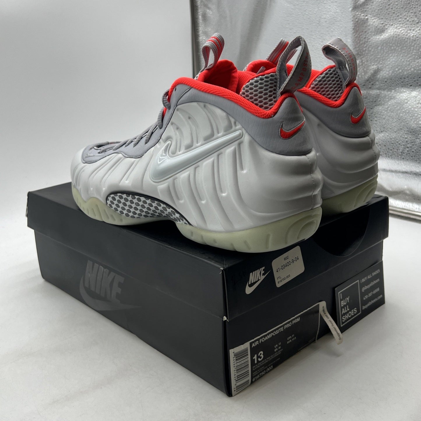 Size 13 - Nike Air Foamposite Pro Premium Pure Platinum (616750-003)