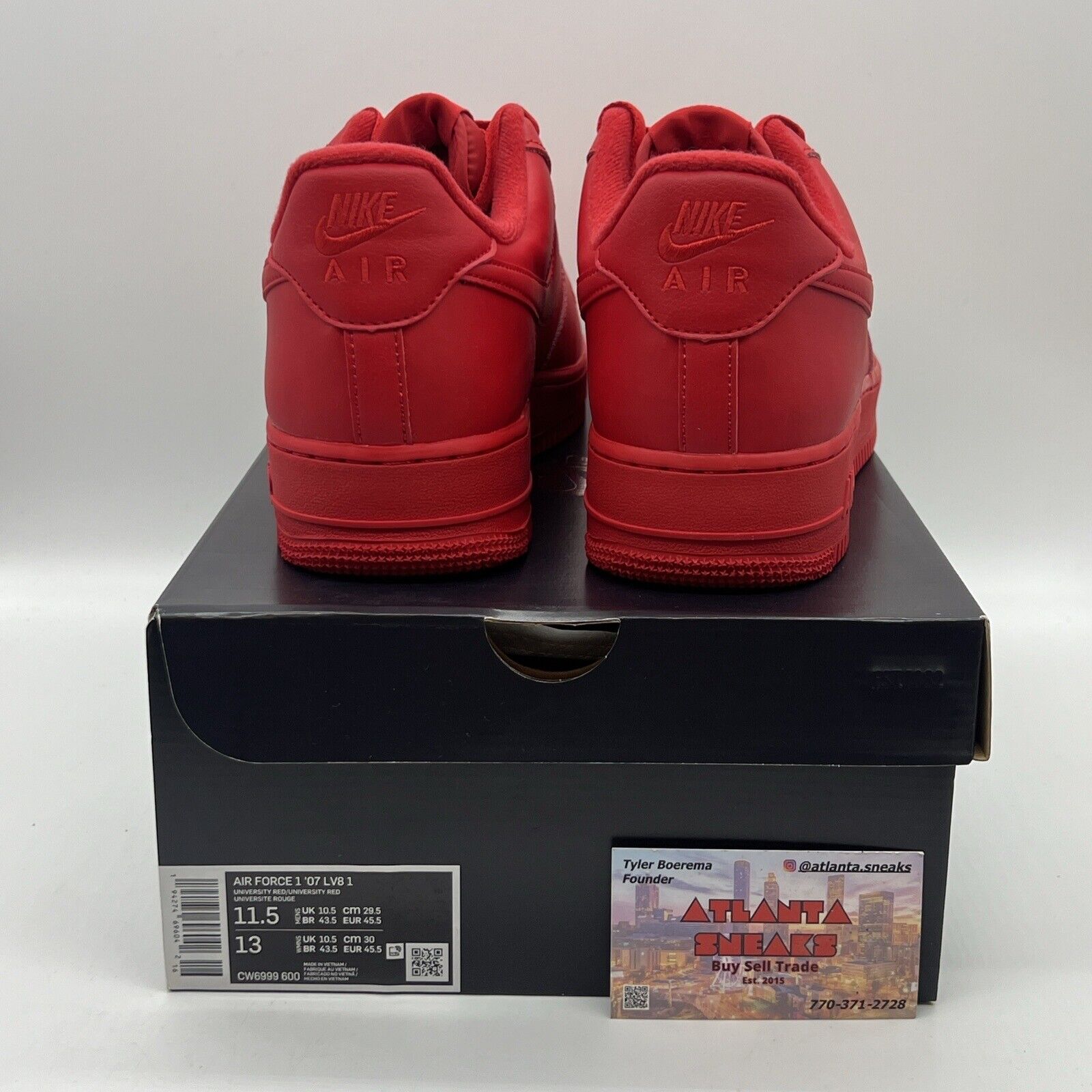 Size 11.5 - Nike Air Force 1 Low Triple Red Brand New Og All