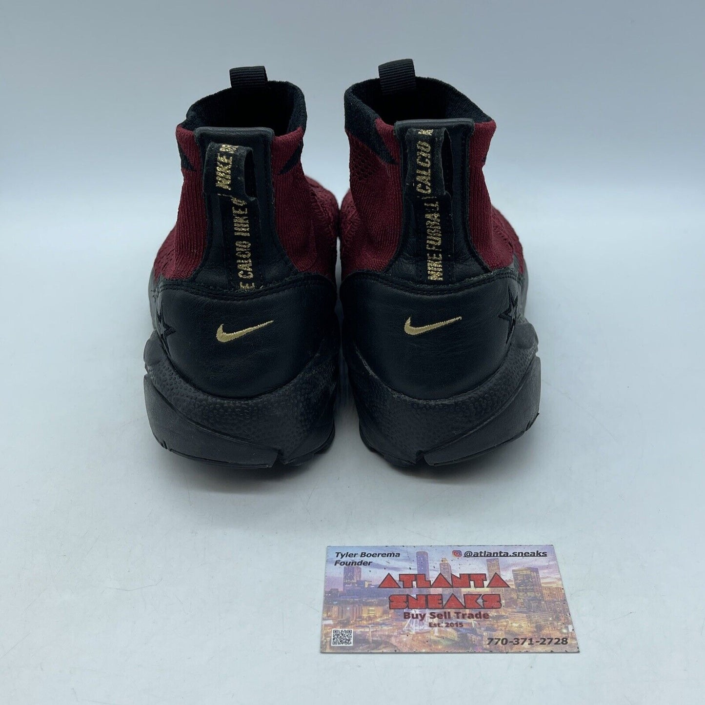 Size 9 - Nike Air Footscape Magista Team Red Gold Suede Black (830600-600)