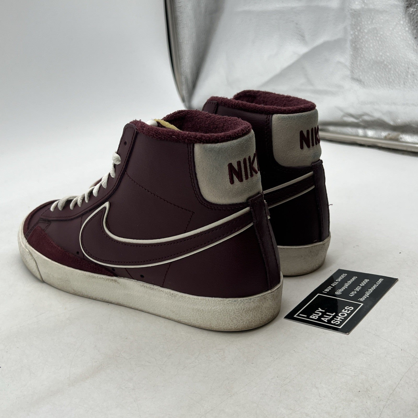 Size 9.5 - Nike Blazer '77 Premium Mid College Pack - Night Maroon (DQ7672-600)