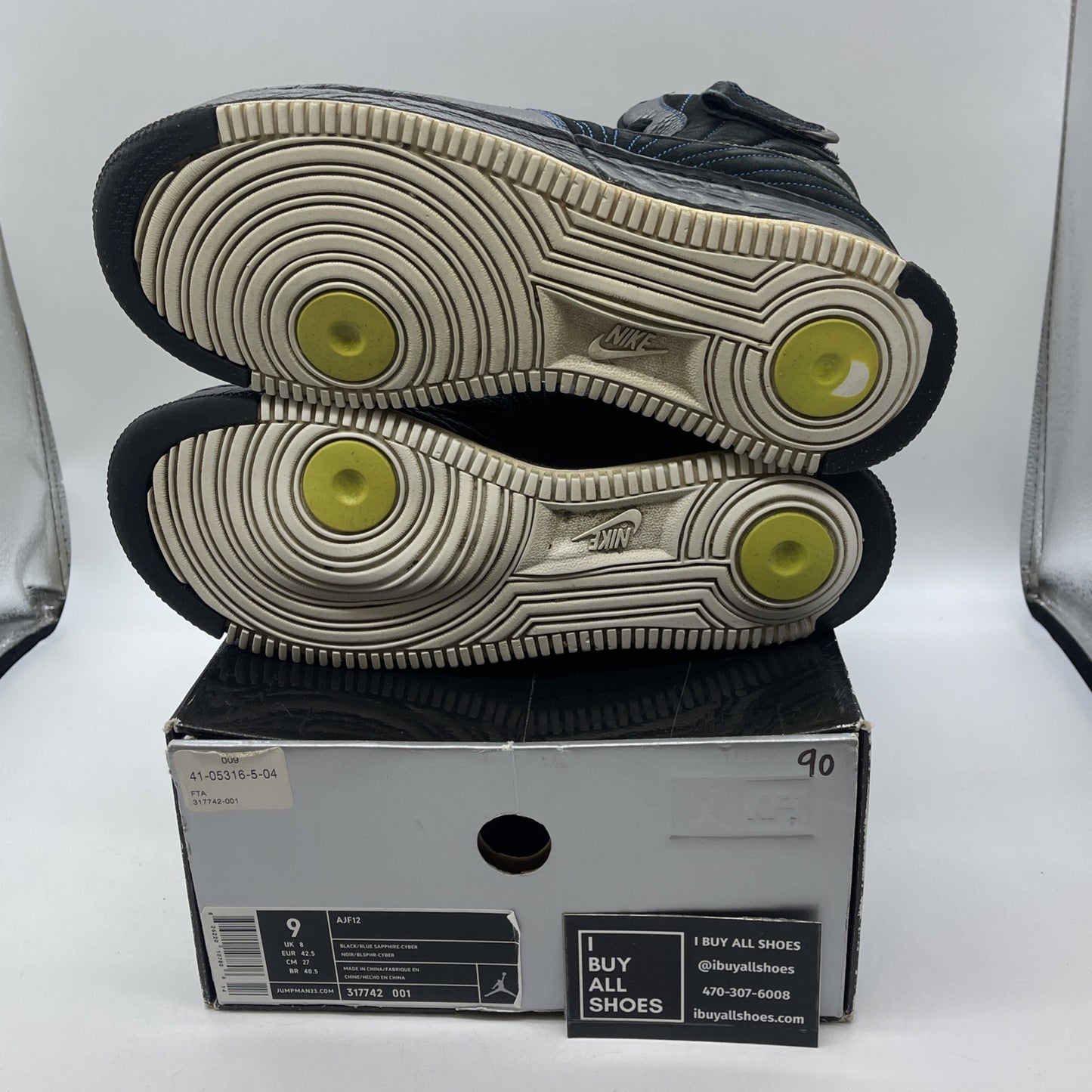 Size 9 - Air Jordan Fusion 12 Blue Sapphire (317742-001)