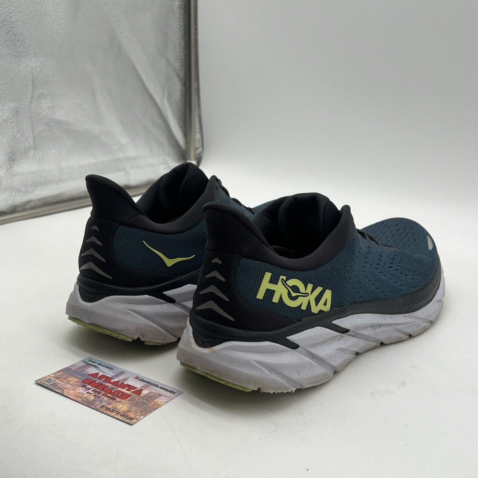 Size 12.5 - Hoka One One Clifton 8 Running Shoes, Blue