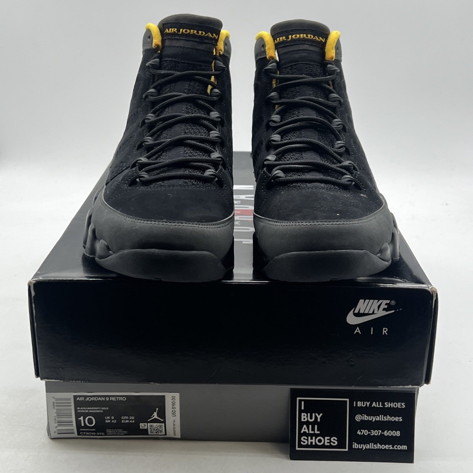 Size 10 - Air Jordan 9 Retro Black (CT8019-070)