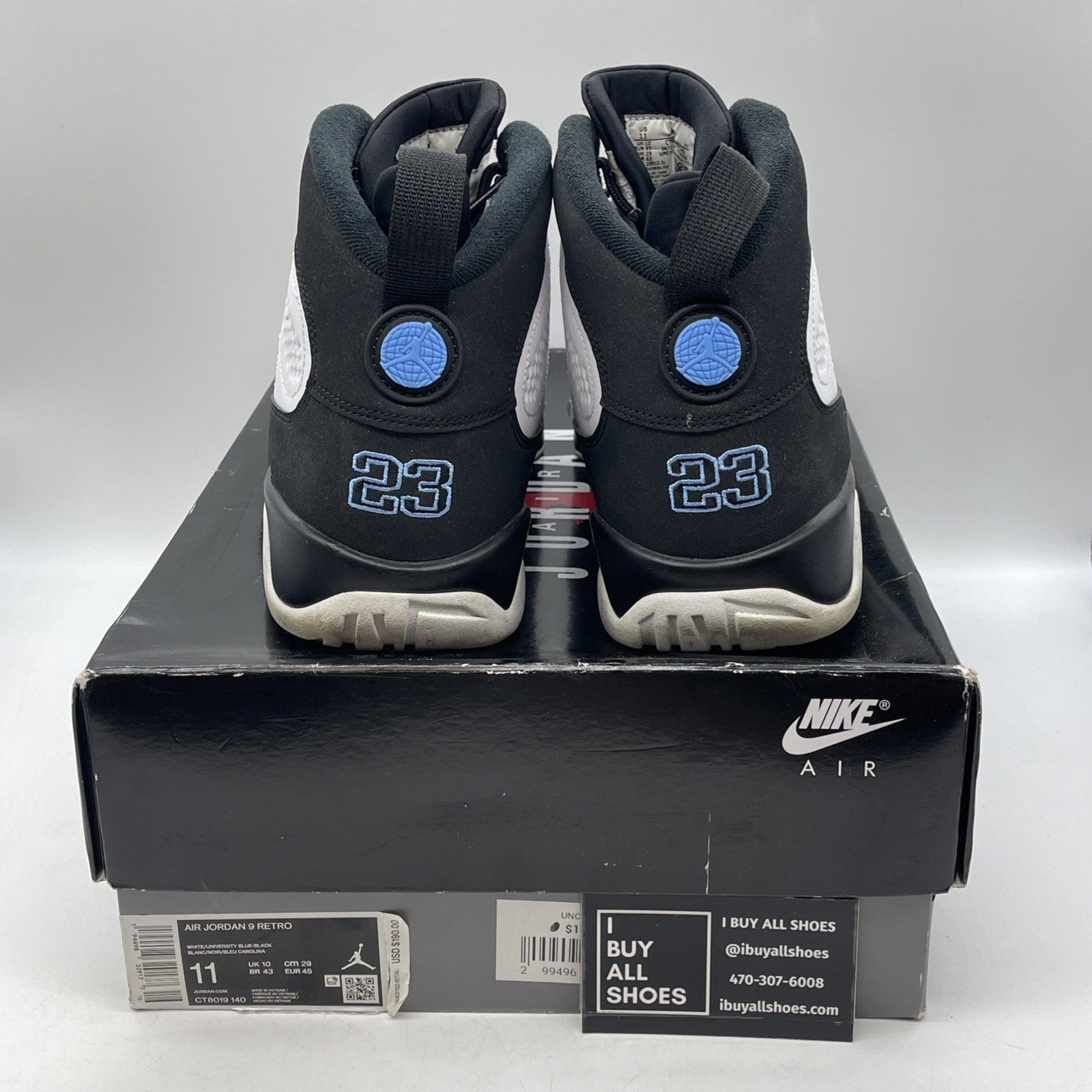 Size 11 - Air Jordan 9 Retro University Blue 2020 (CT8019-140)
