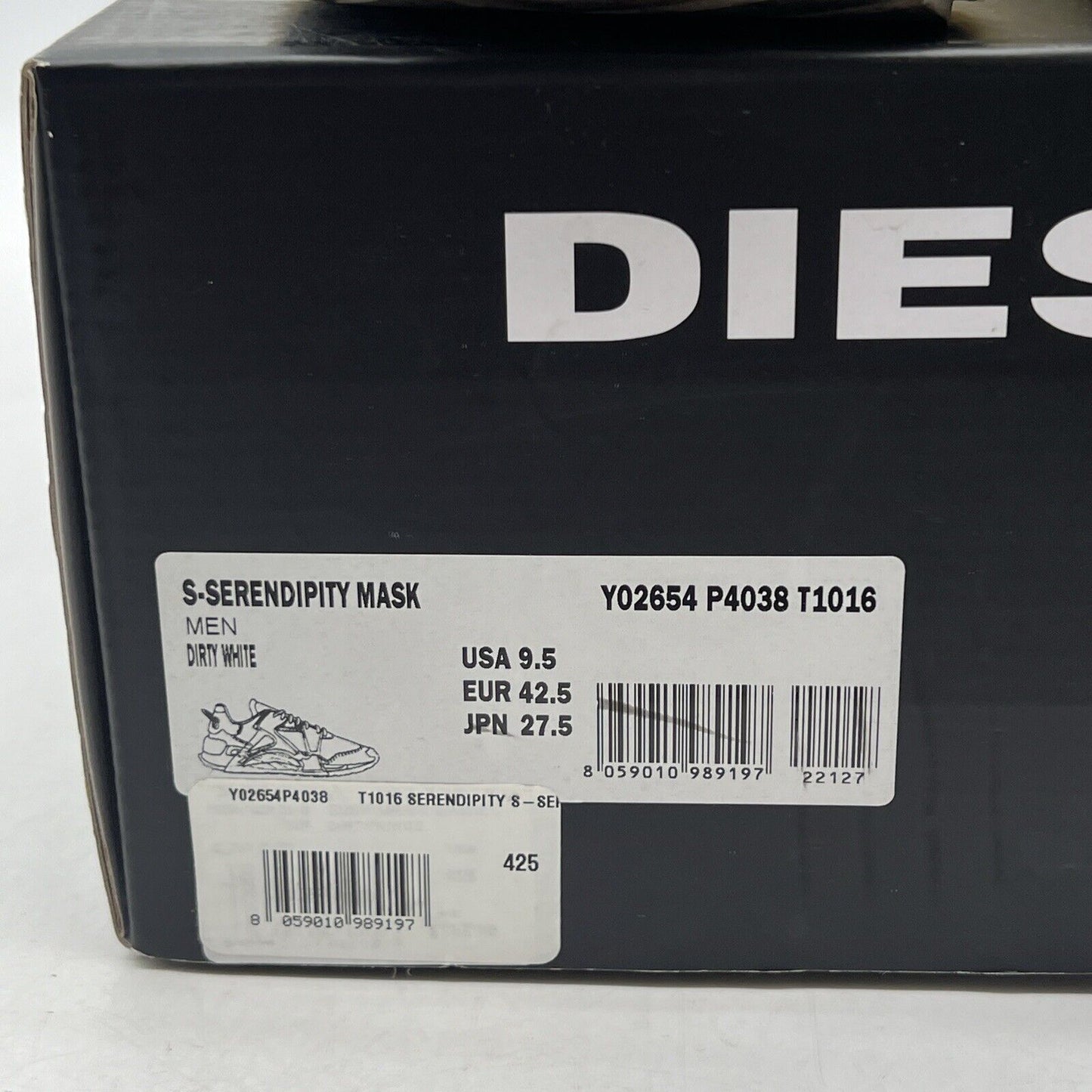 Size 9.5 - Diesel Shoes Serendipity Mask Running Sneakers (Y02654-P4038-T1016)