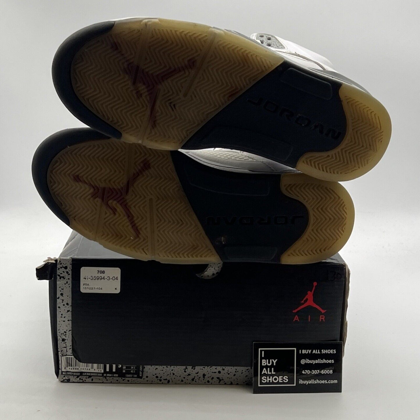 Size 11.5 - Air Jordan 5 Retro White Cement (136027-104)
