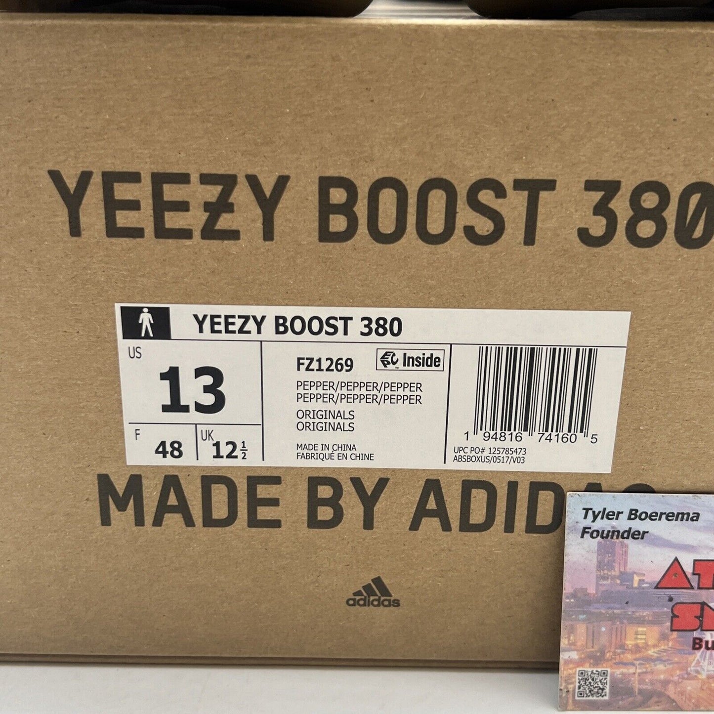 Size 13 - adidas Yeezy Boost 380 Pepper Non-Reflective (FZ1269)