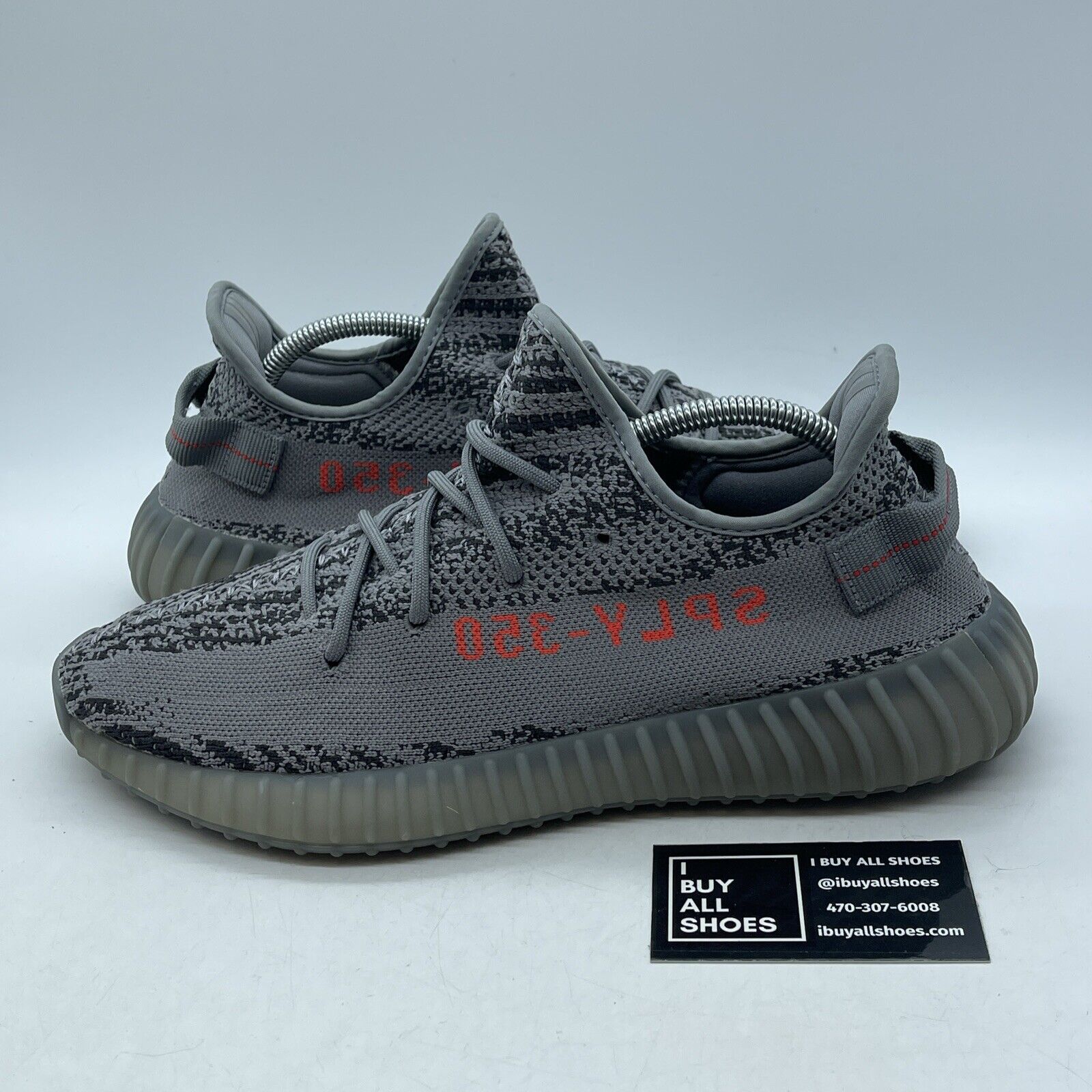 Size 10.5 - adidas Yeezy Boost 350 V2 Low Beluga 2.0 Grey Red Suede (AH2203)