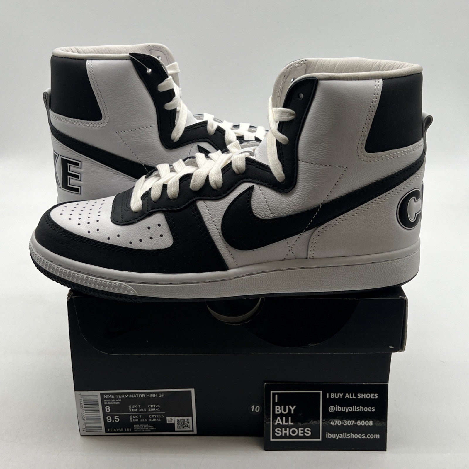 Size 8 - Nike Comme des Garçons Homme Plus x Terminator High Black (FD4159-101)